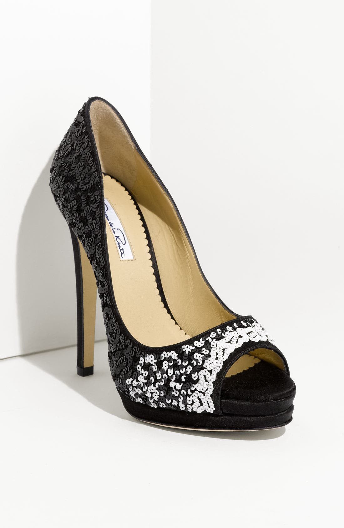 Oscar de la Renta Sequin Peep Toe Pump Nordstrom