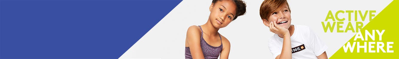 Activewear for girls and boys.