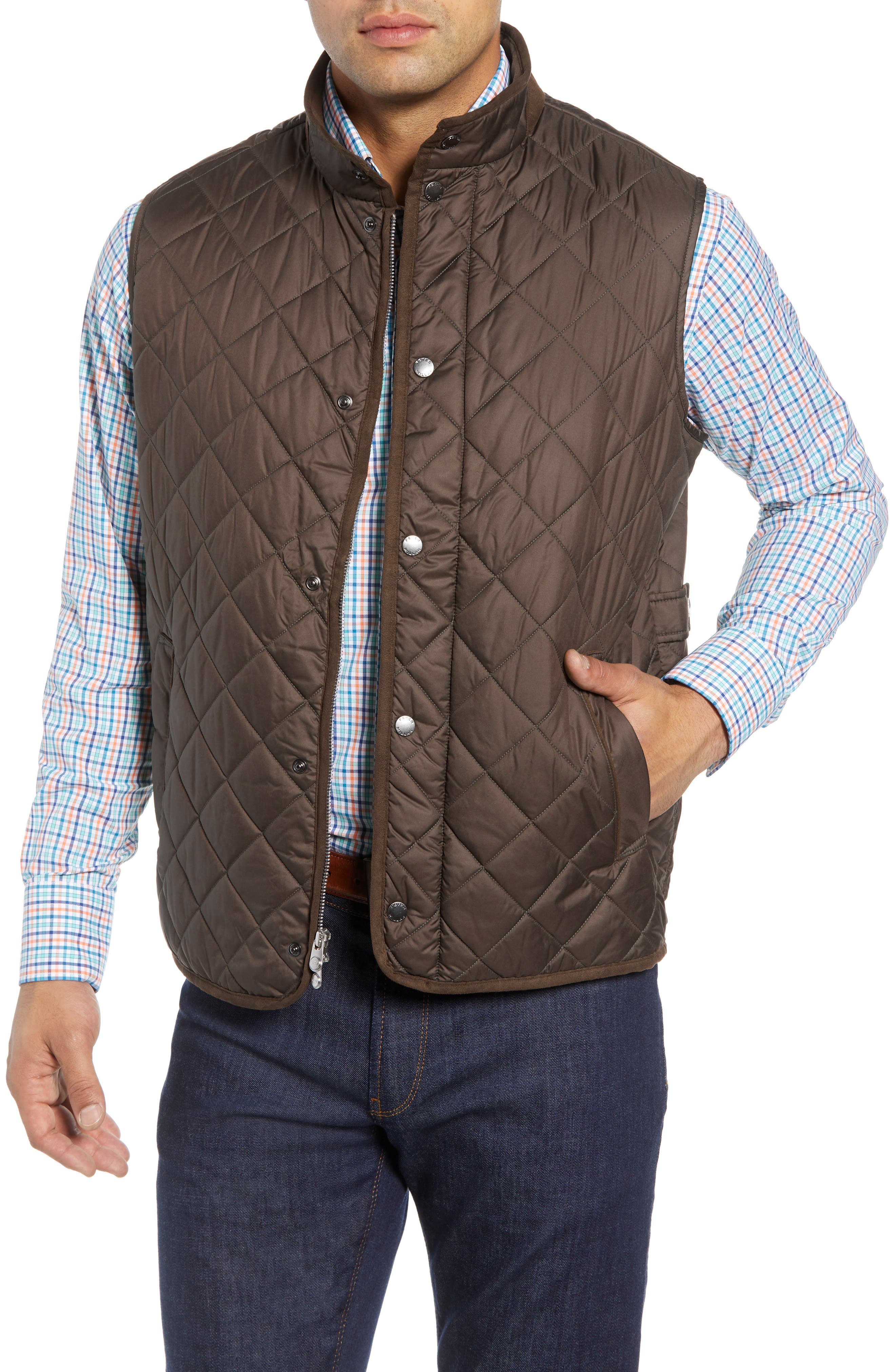 Peter Millar Essex Quilted Vest, Metallic