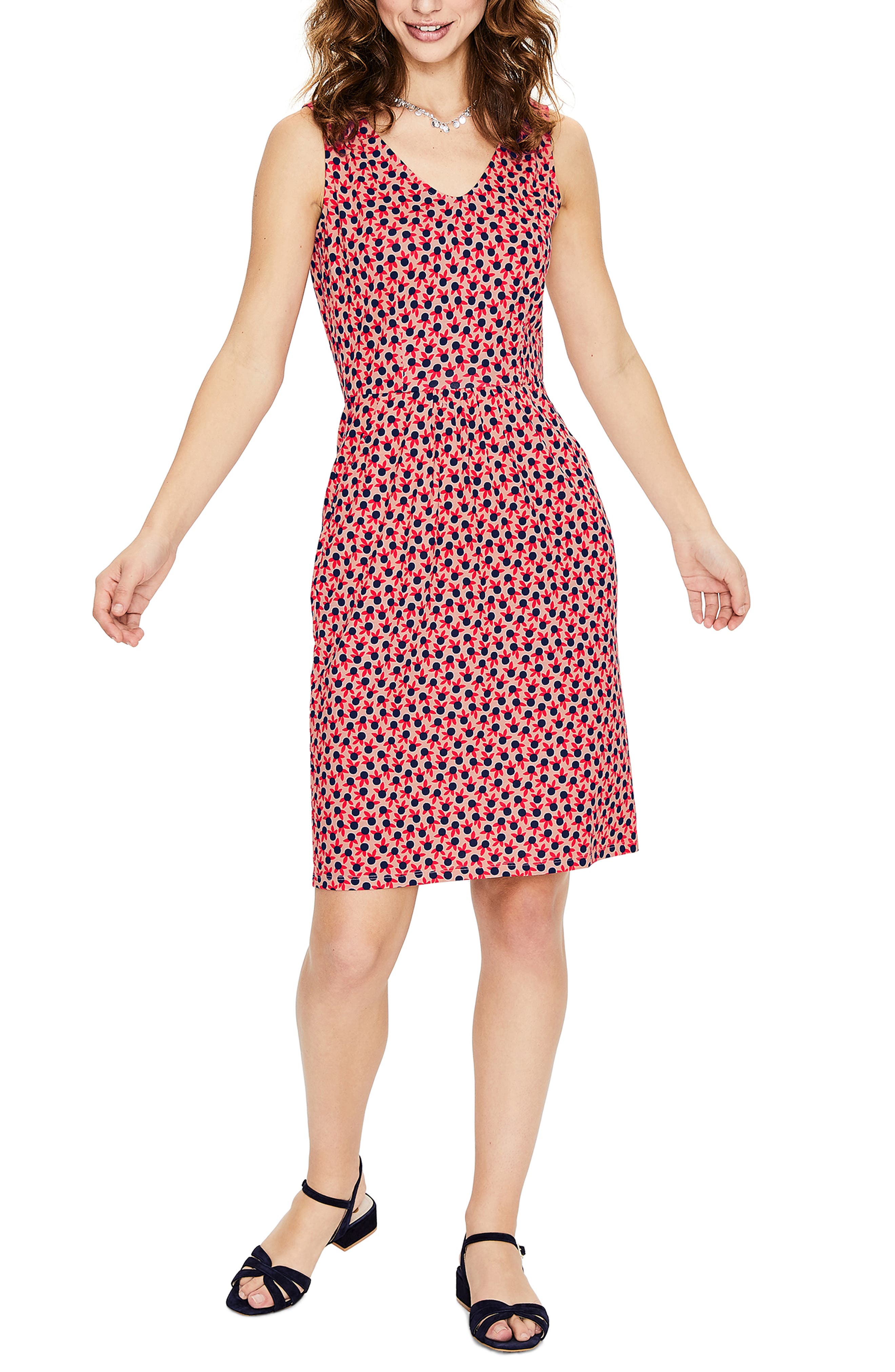 Petite Boden Melinda Jersey Sheath Dress, Pink