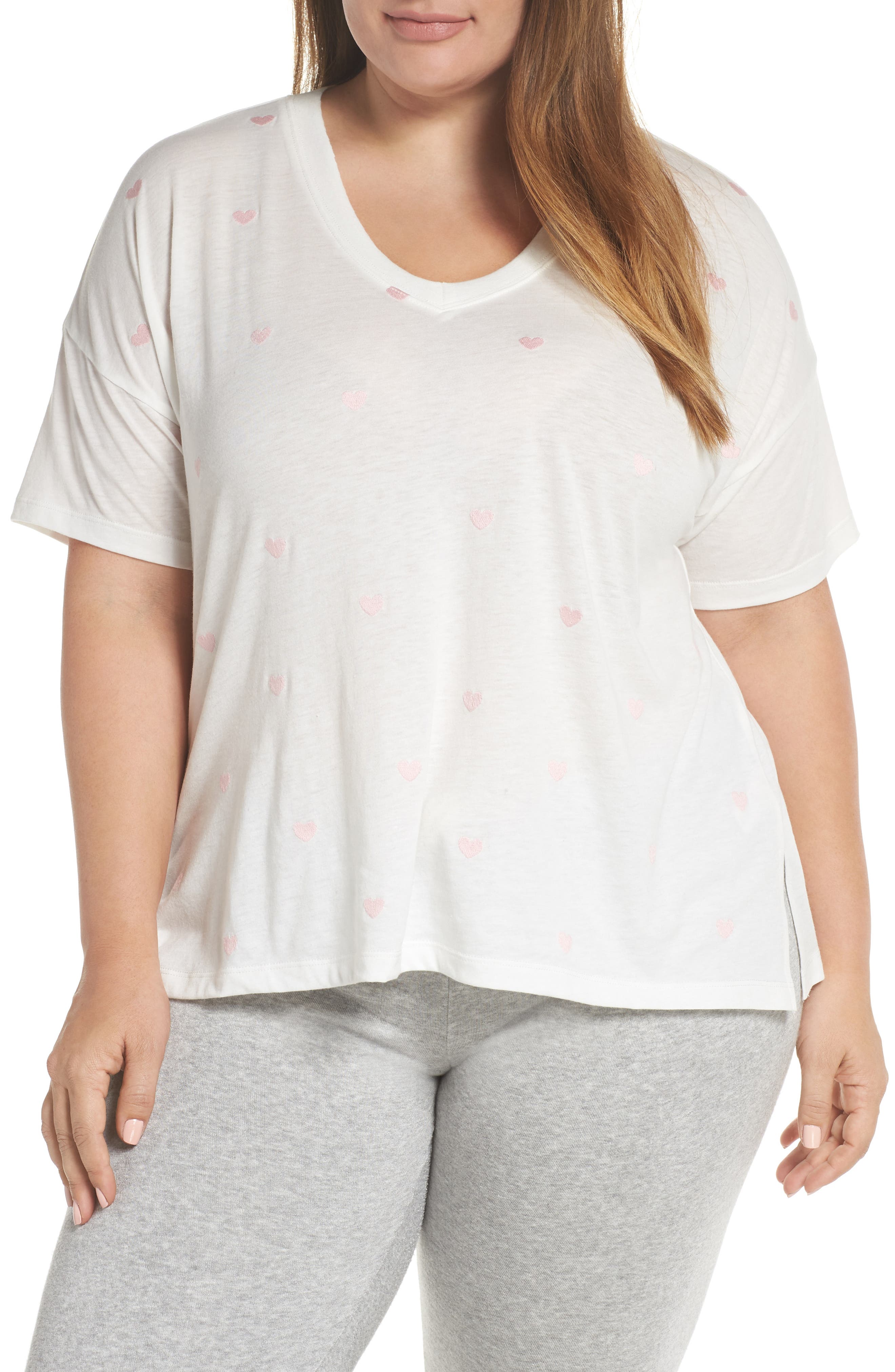 Plus Size Pj Salvage Rose & Shine Tee, Ivory