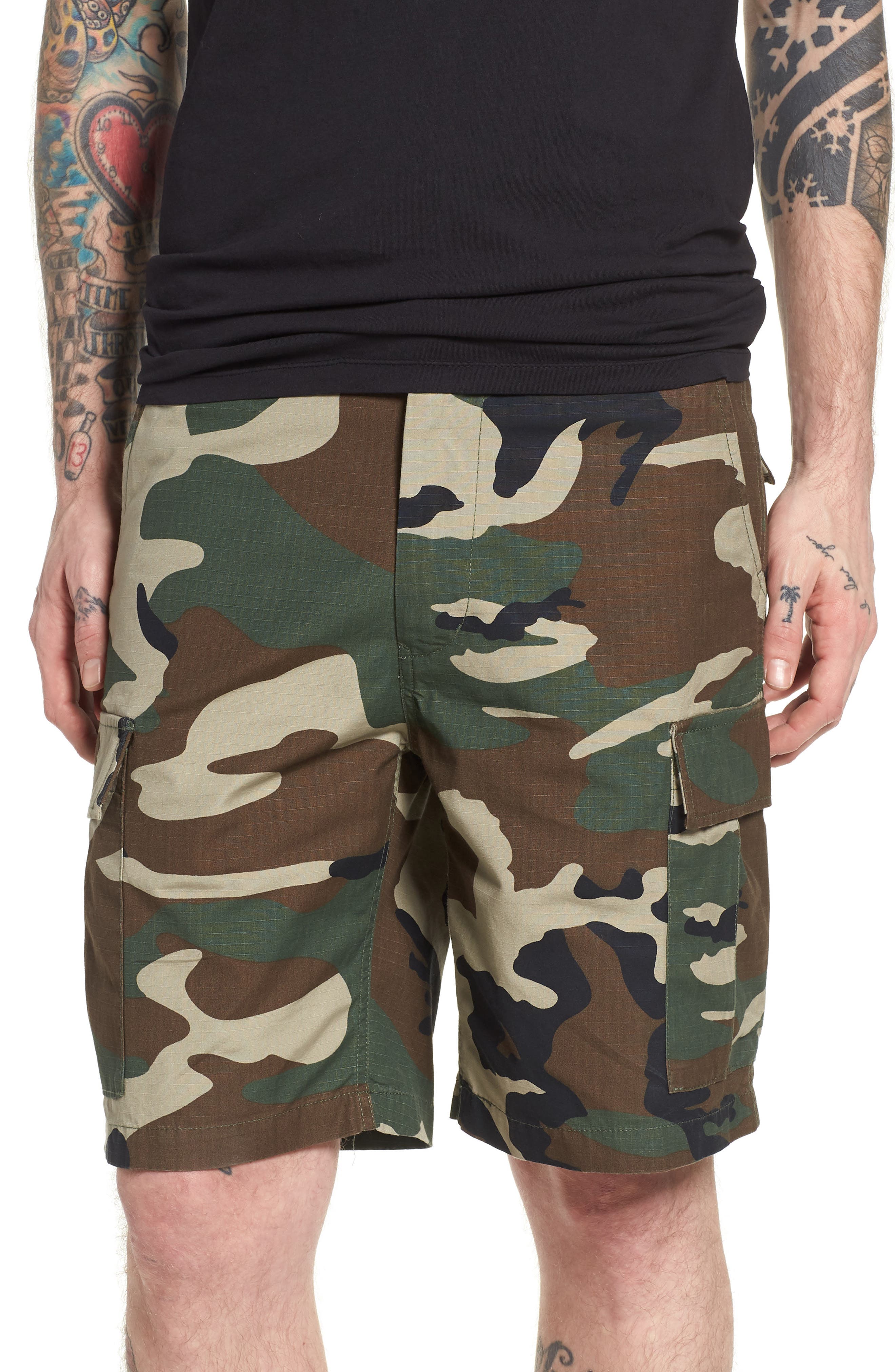 Obey Recon Ii Cargo Shorts, Green