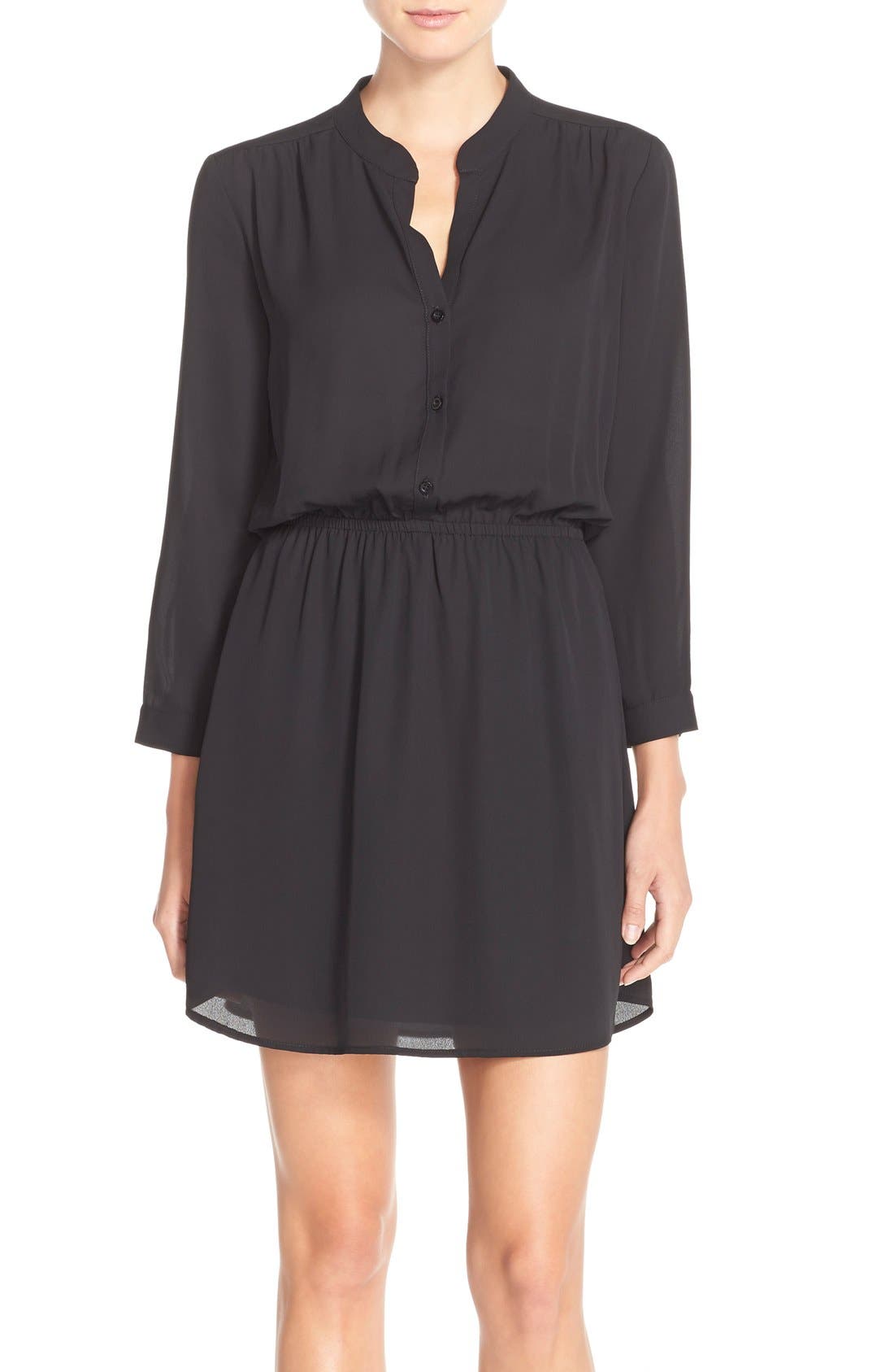 Charles Henry Crepe Shirtdress Nordstrom