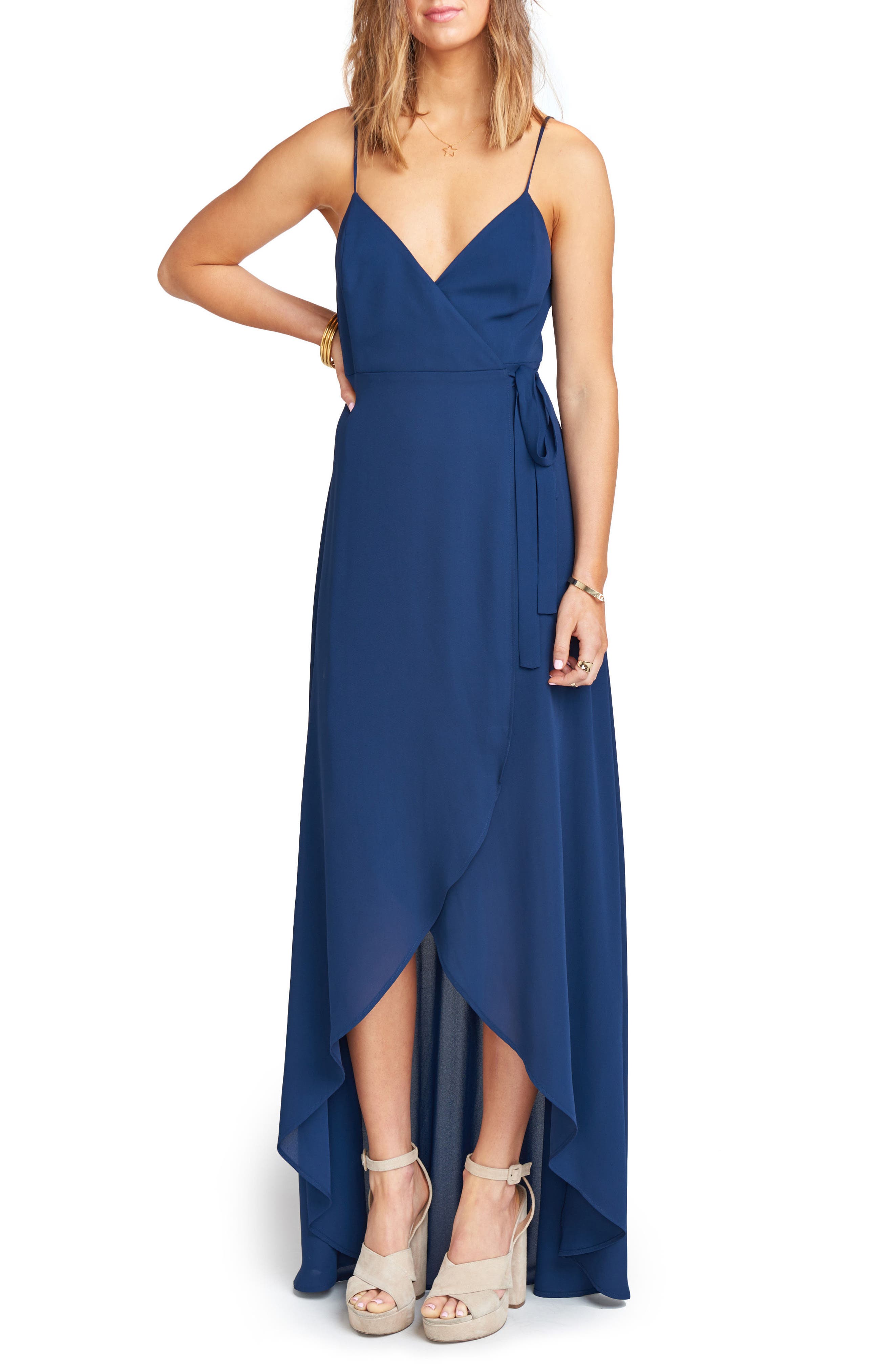 Show Me Your Mumu Mariah Wrap Maxi Dress, Blue