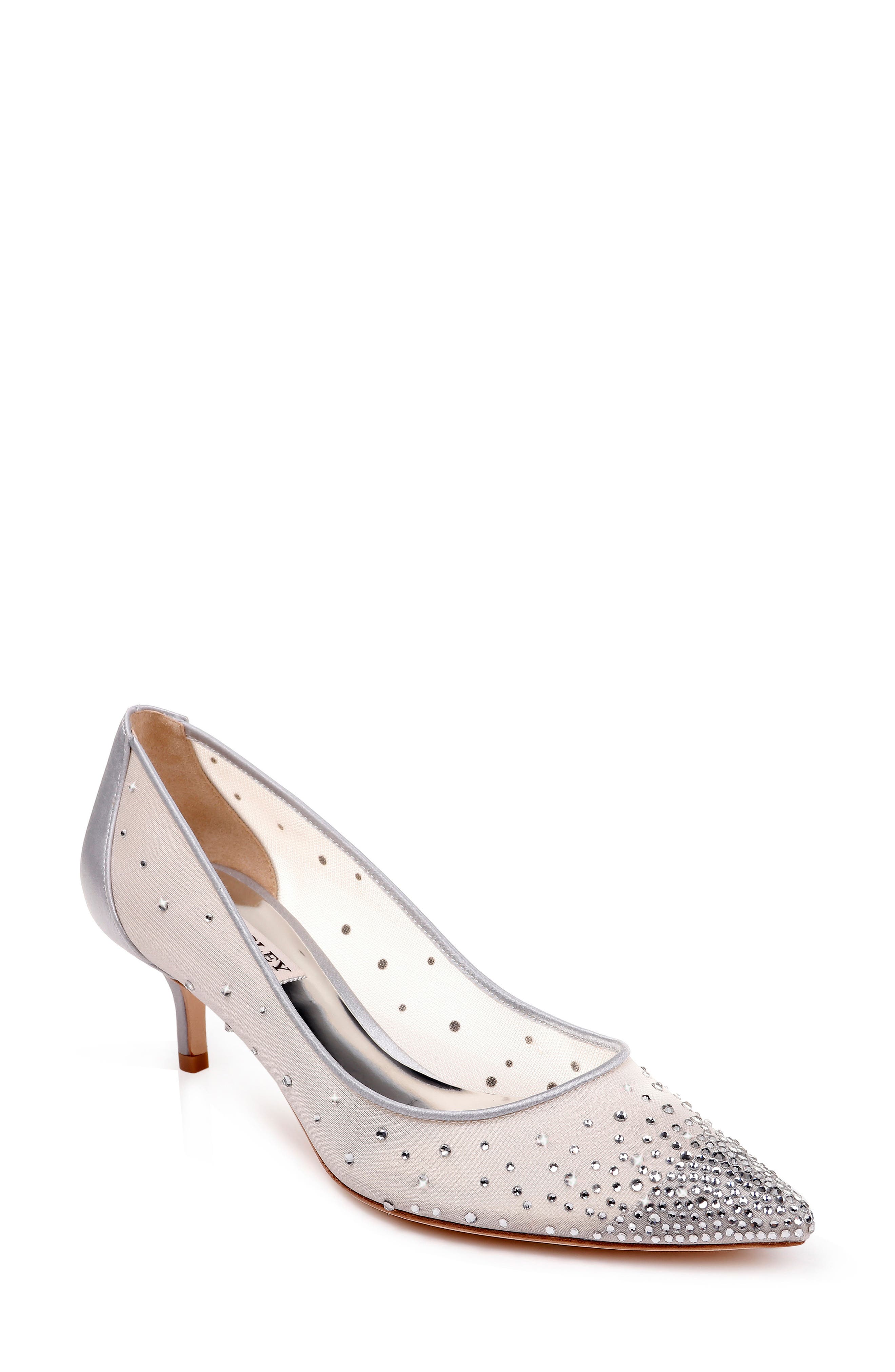 Badgley Mischka Felicity Crystal Embellished Pump, Metallic
