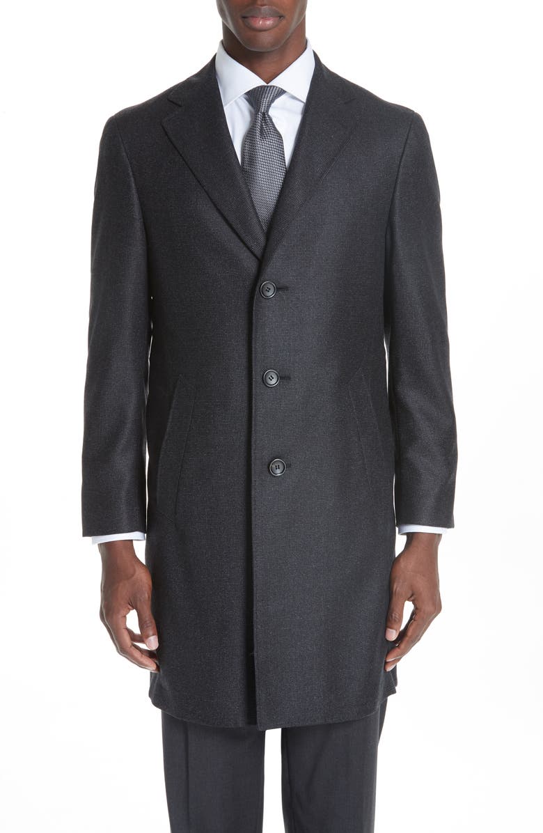 Canali Solid Wool Top Coat | Nordstrom