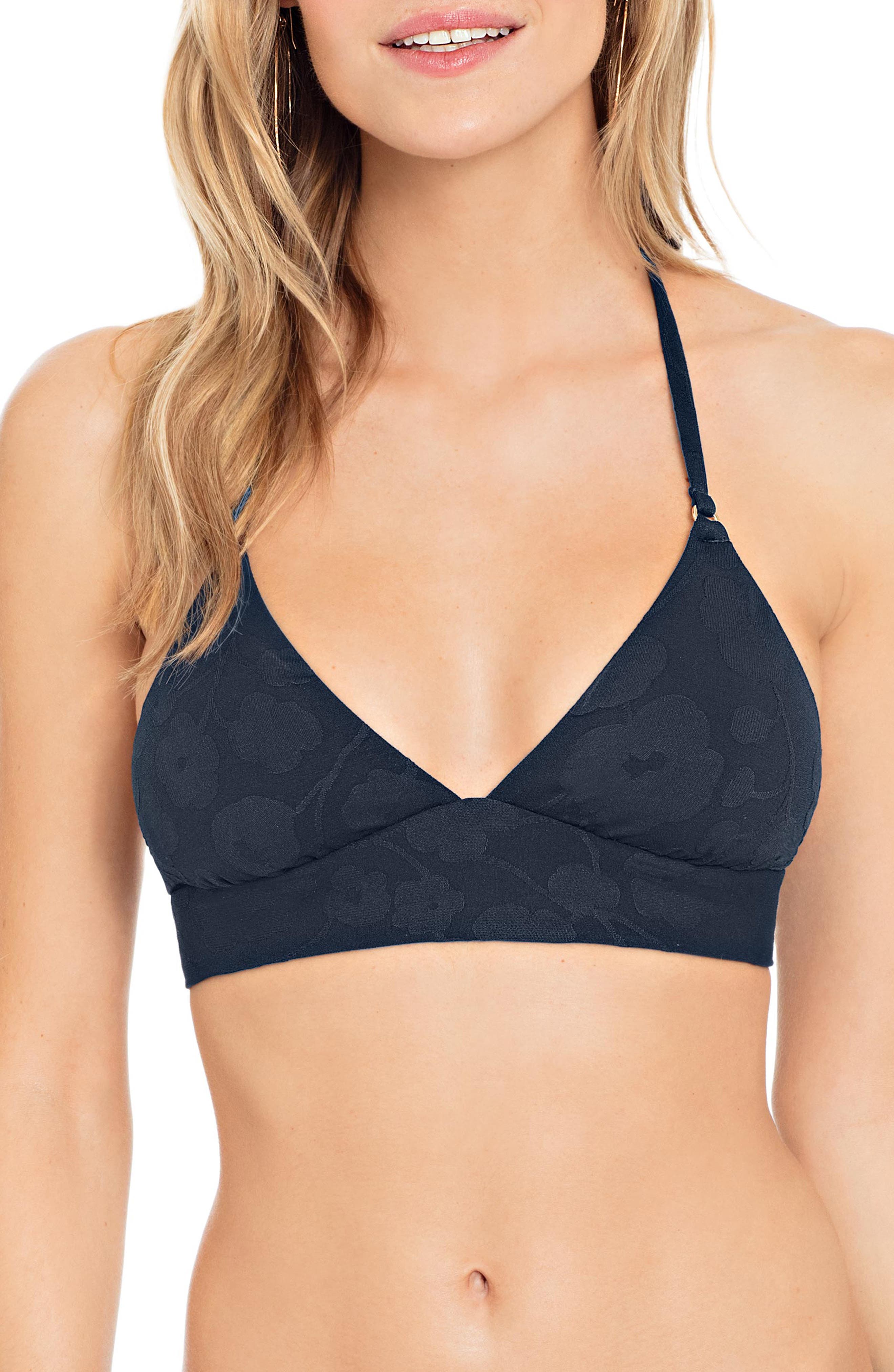 Robin Piccone Ava Halter Bikini Top, Blue
