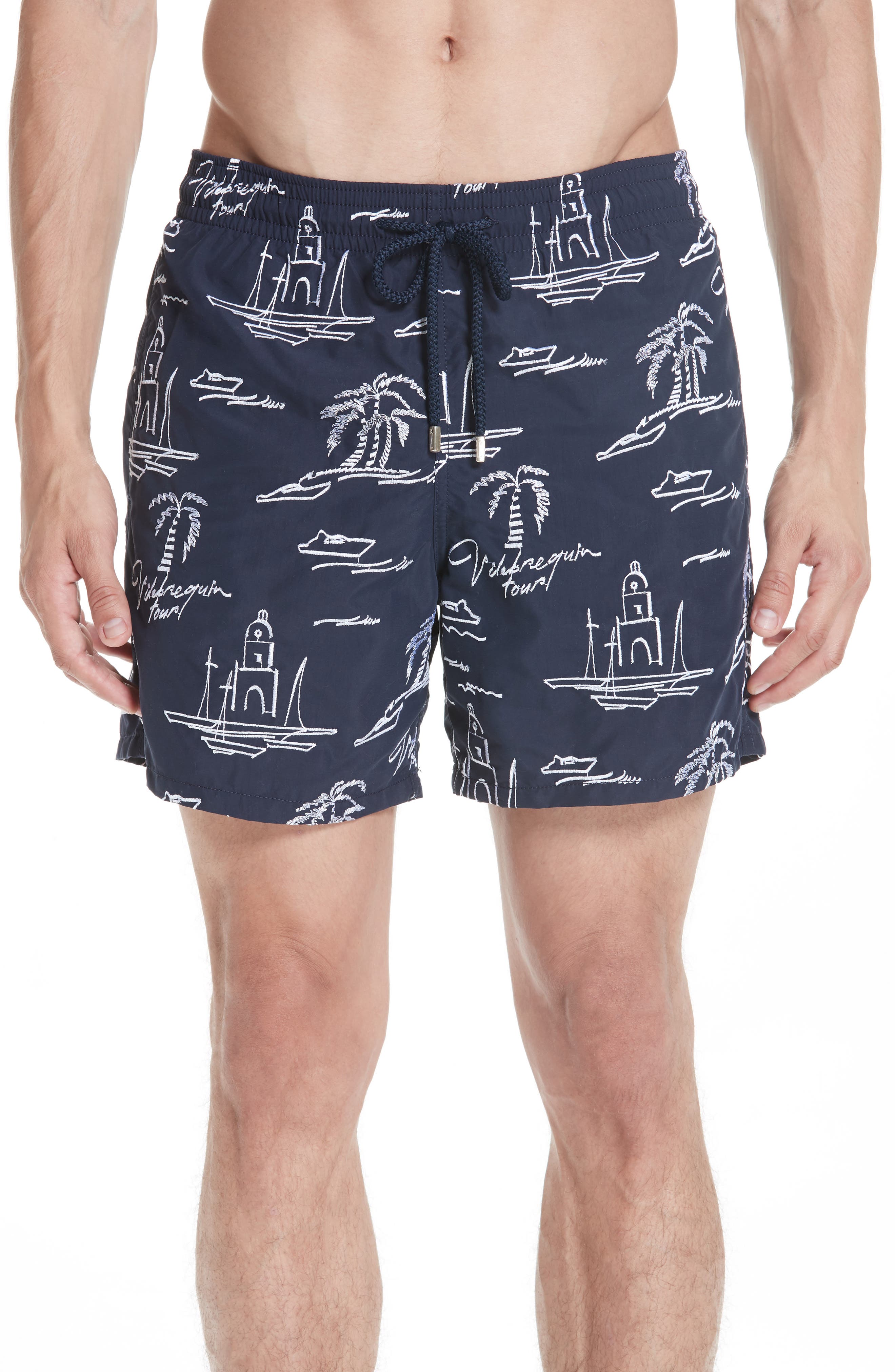 Vilebrequin St. Tropez Embroidered Swim Trunks