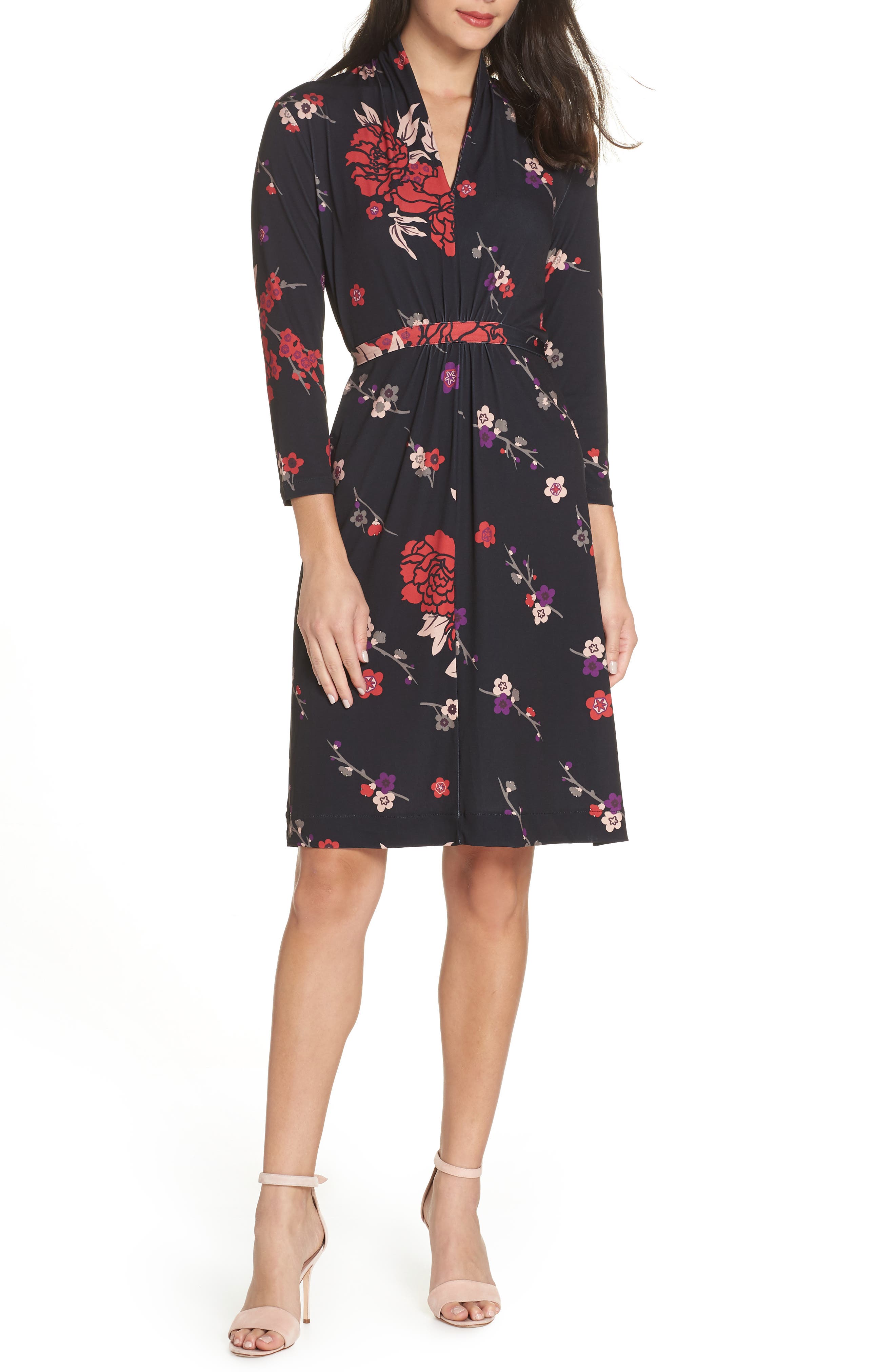 French Connection Floral Faux Wrap Dress