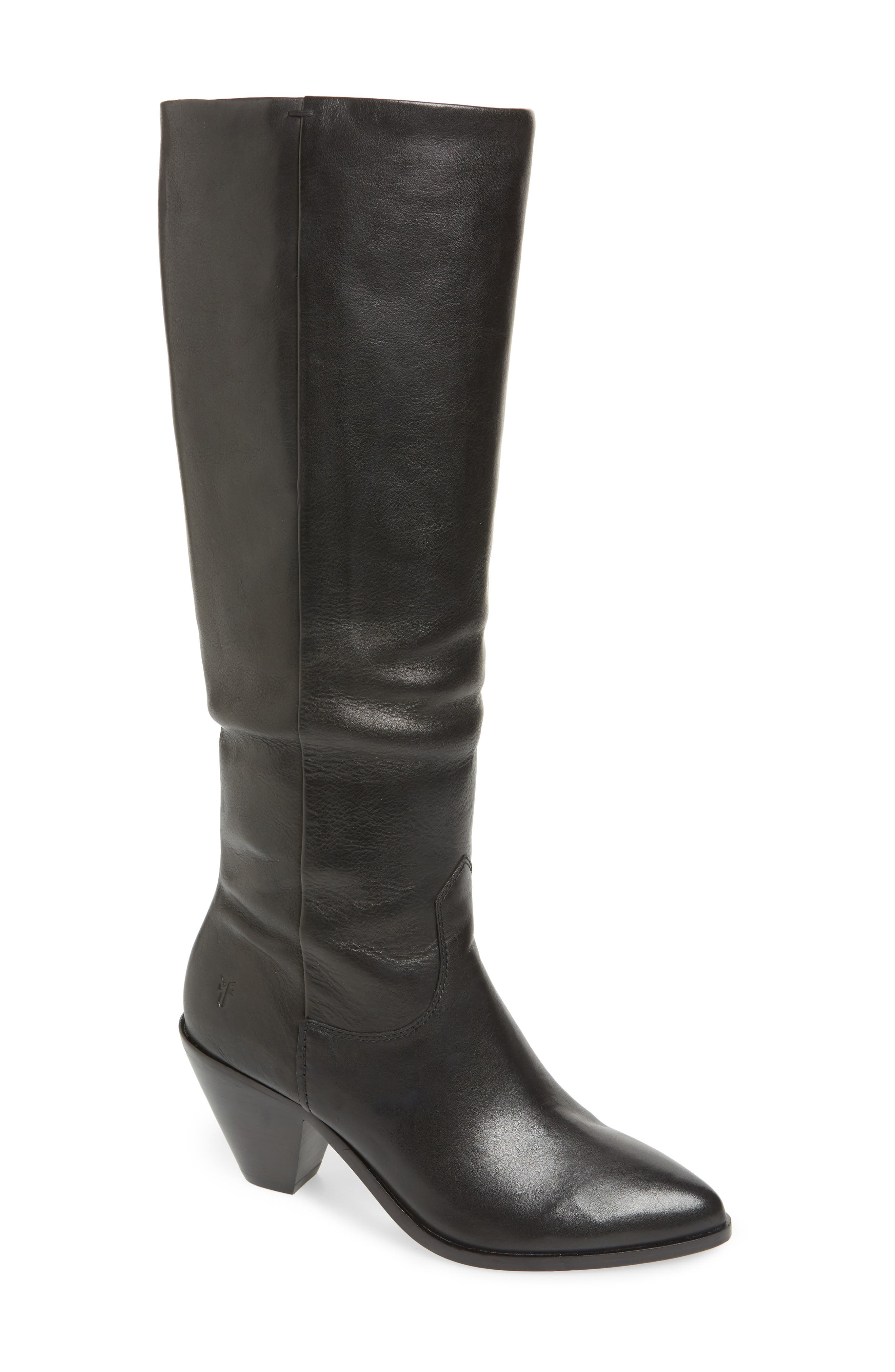 Frye Lila Slouchy Knee High Boot- Black