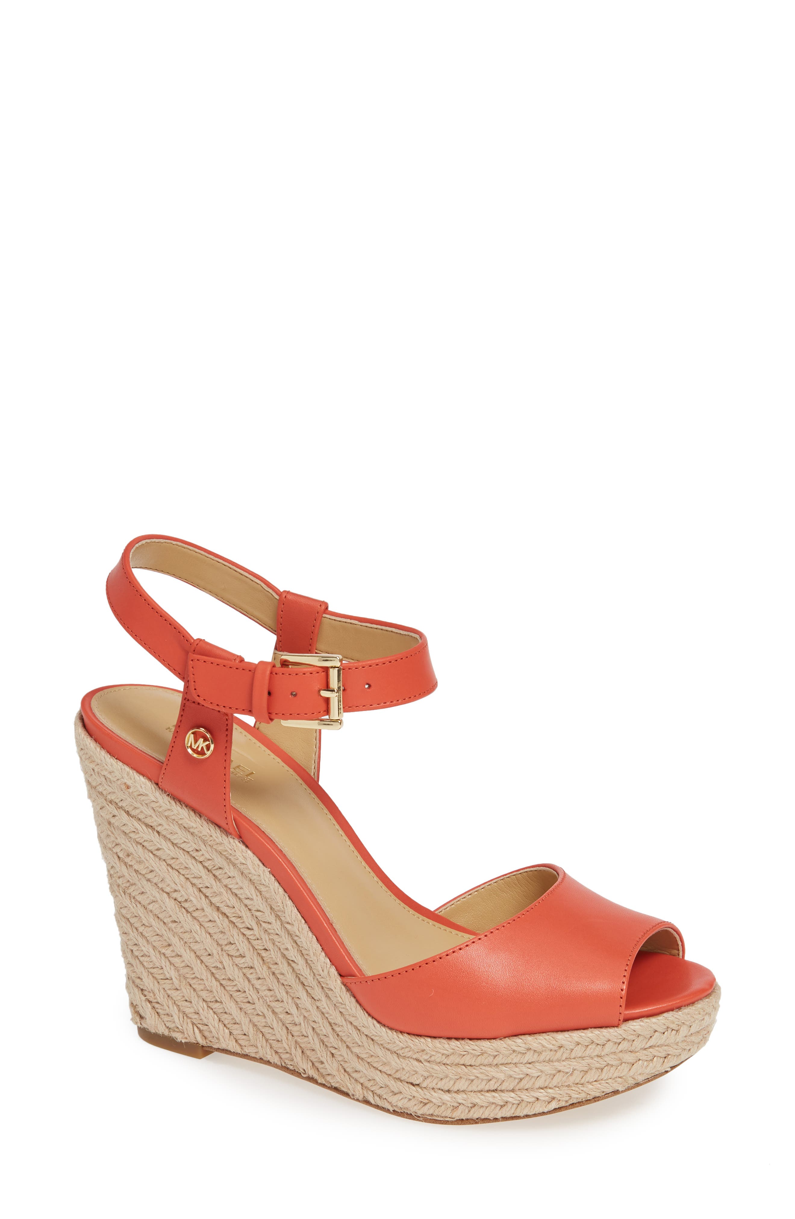 Michael Michael Kors Carlyn Espadrille Wedge Sandal- Red