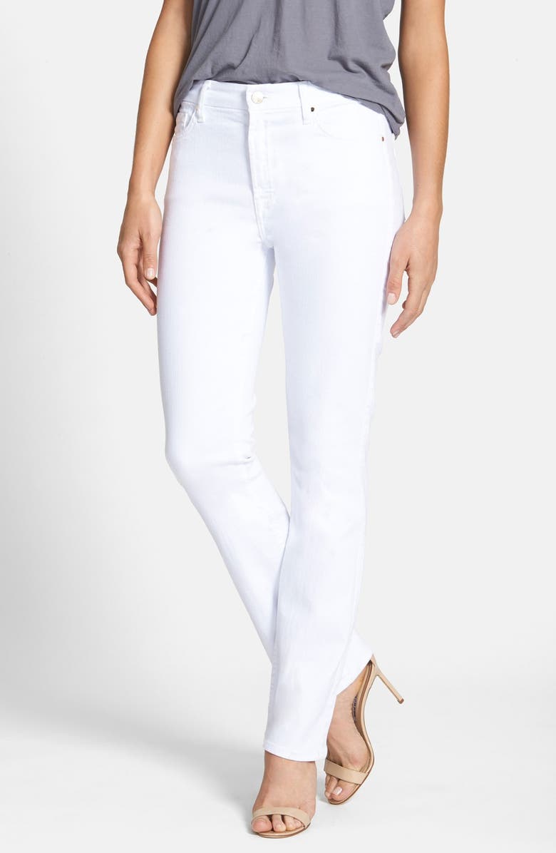 Jen7 Stretch Slim Straight Leg Jeans (White Denim) | Nordstrom