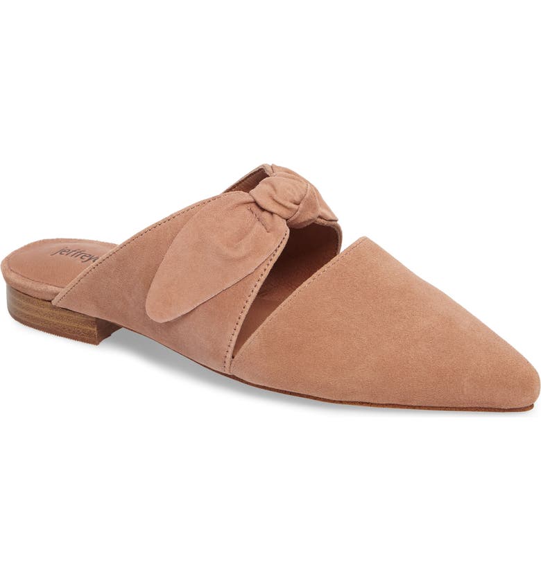 Charlin Bow Mule, Main, color, BLUSH SUEDE