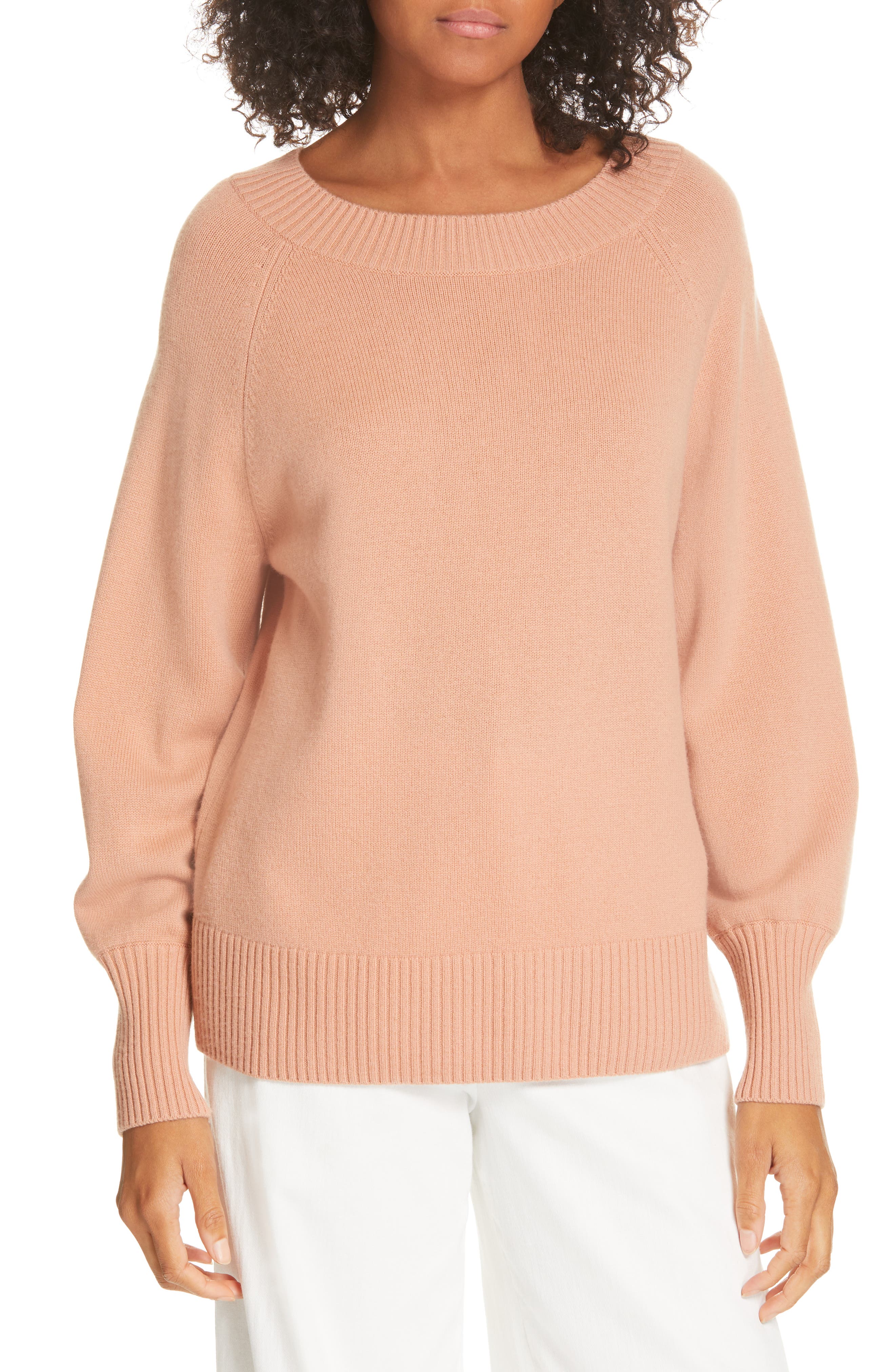 Vince Full Sleeve Wool & Cashmere Sweater, Pink