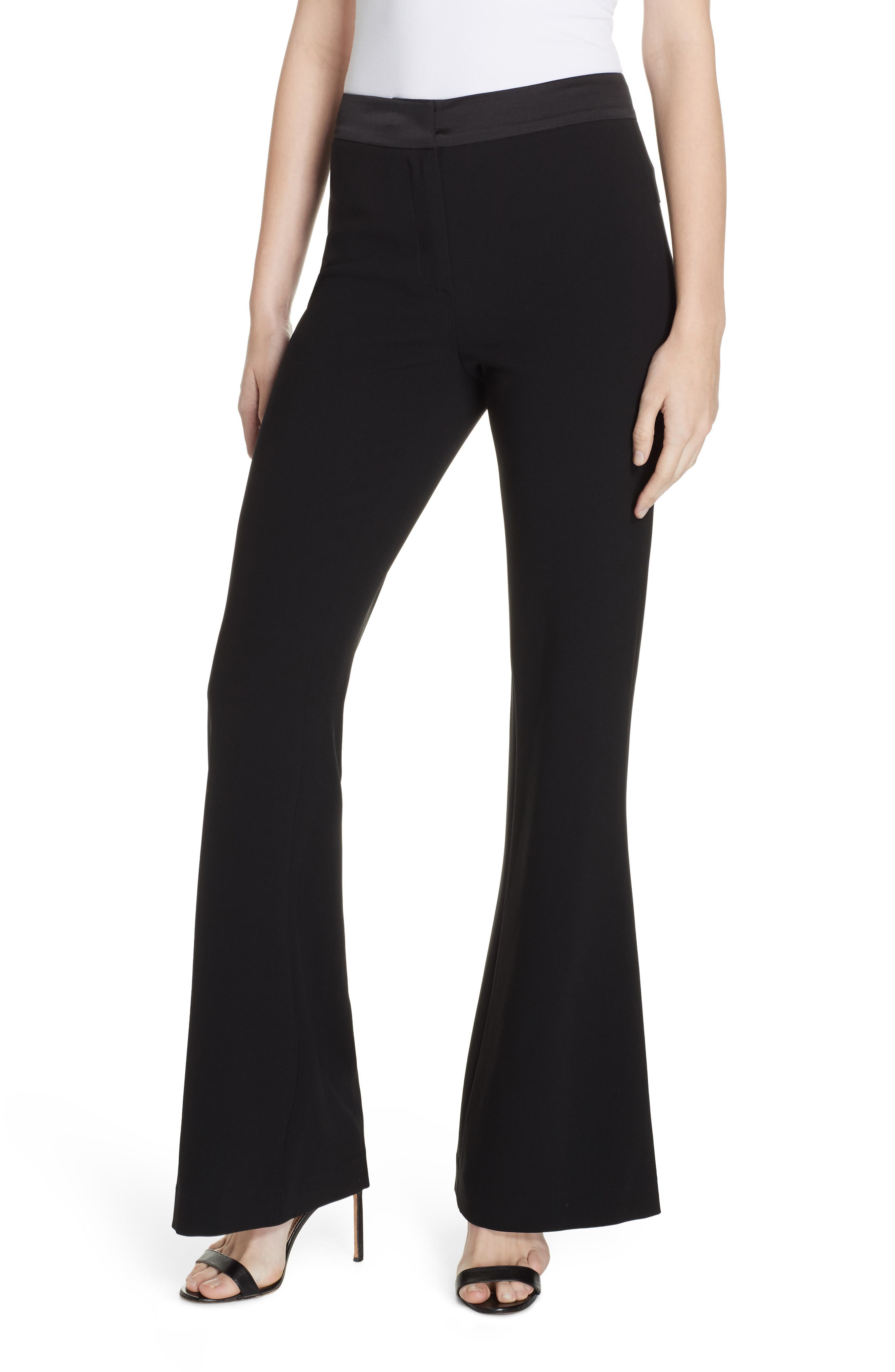 Dvf Garnett Flare Leg Pants, Black