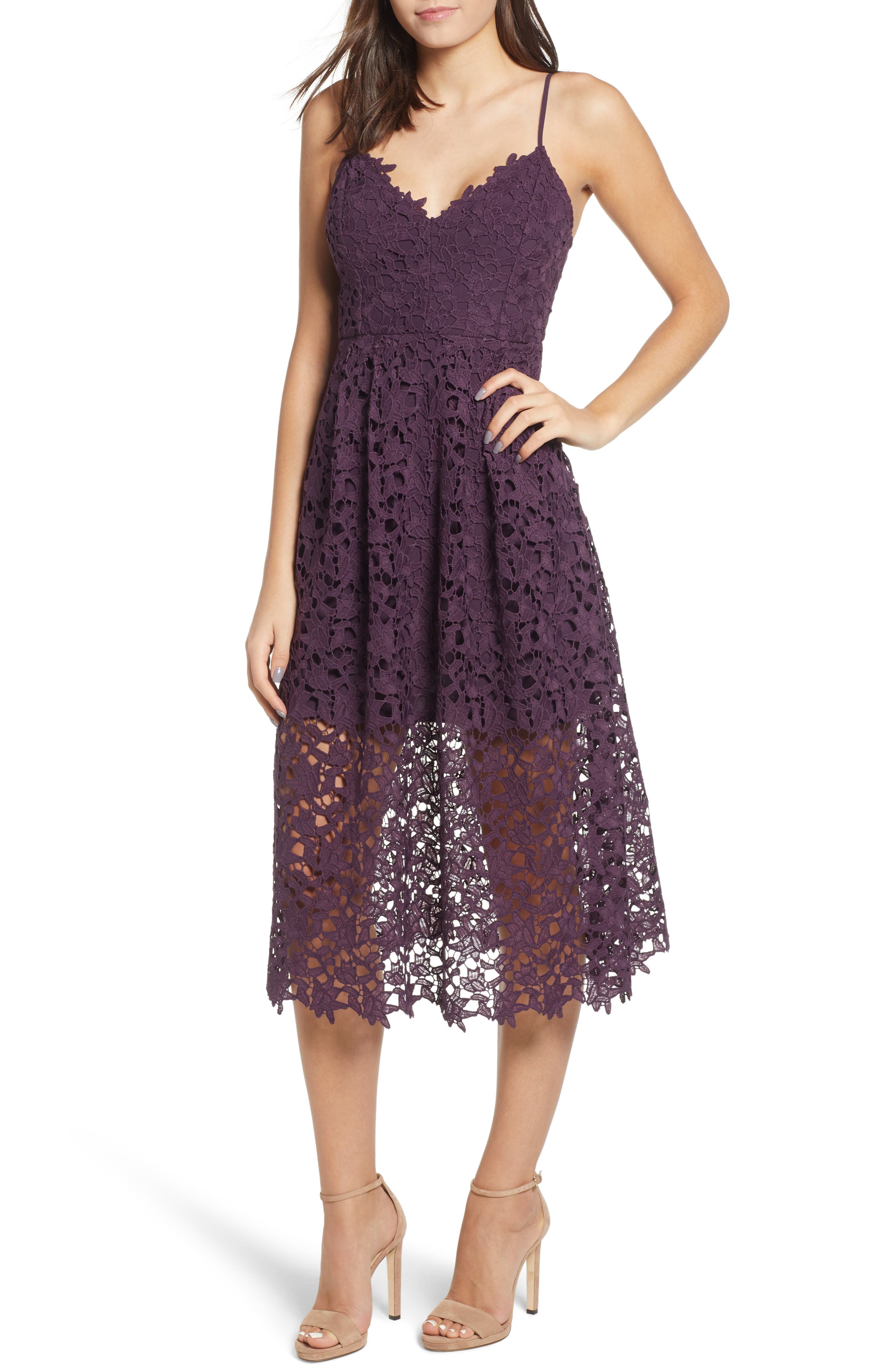 Astr The Label Lace Midi Dress