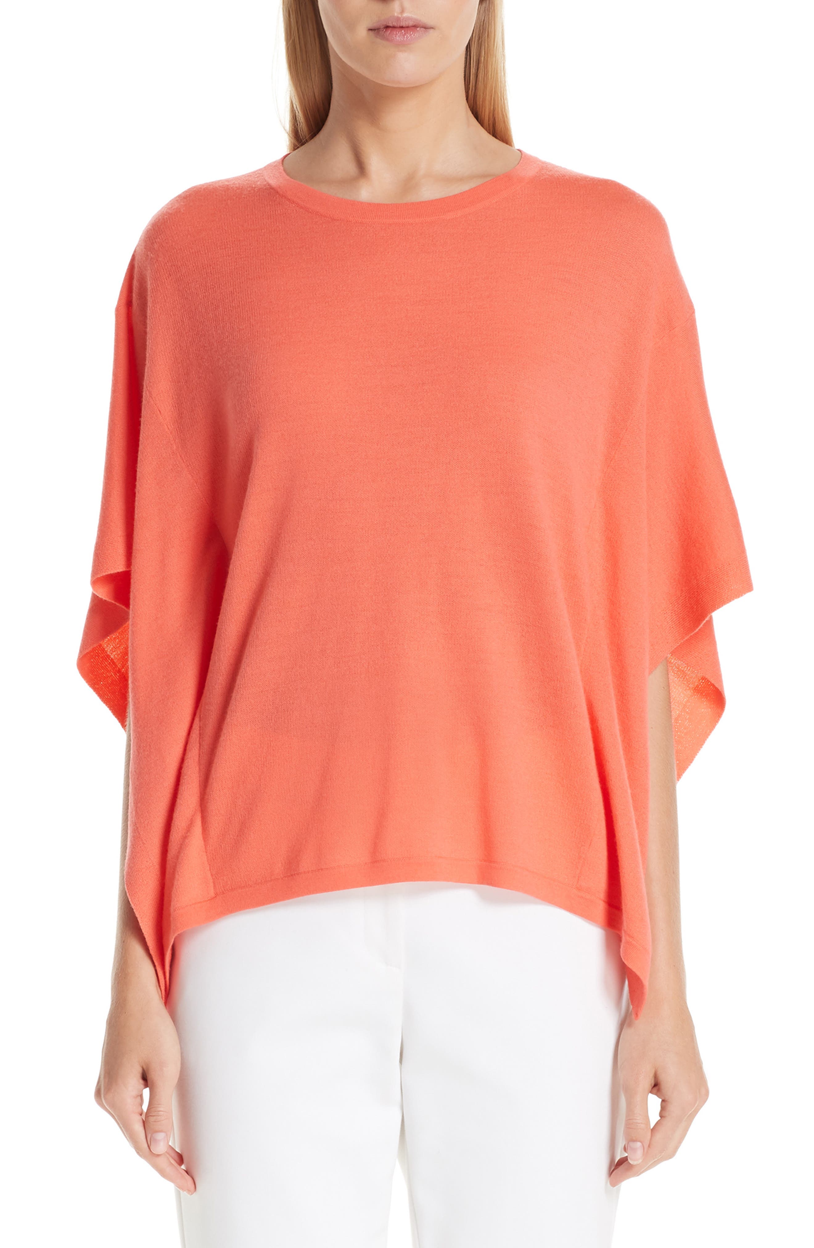 St. John Collection Float Jacquard Merino Wool Butterfly Sweater, Pink