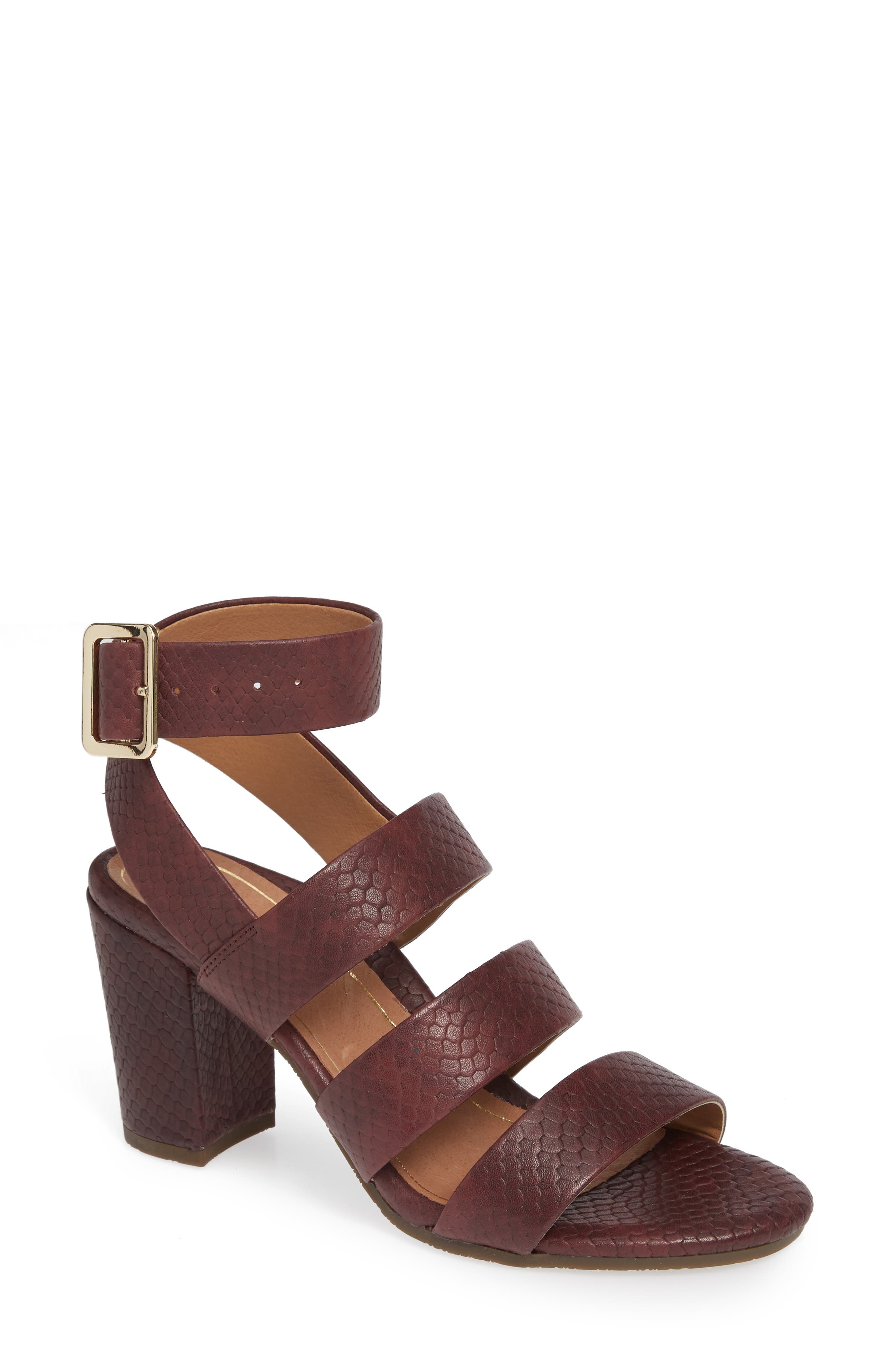 Vionic Blaire Block Heel Sandal- Burgundy