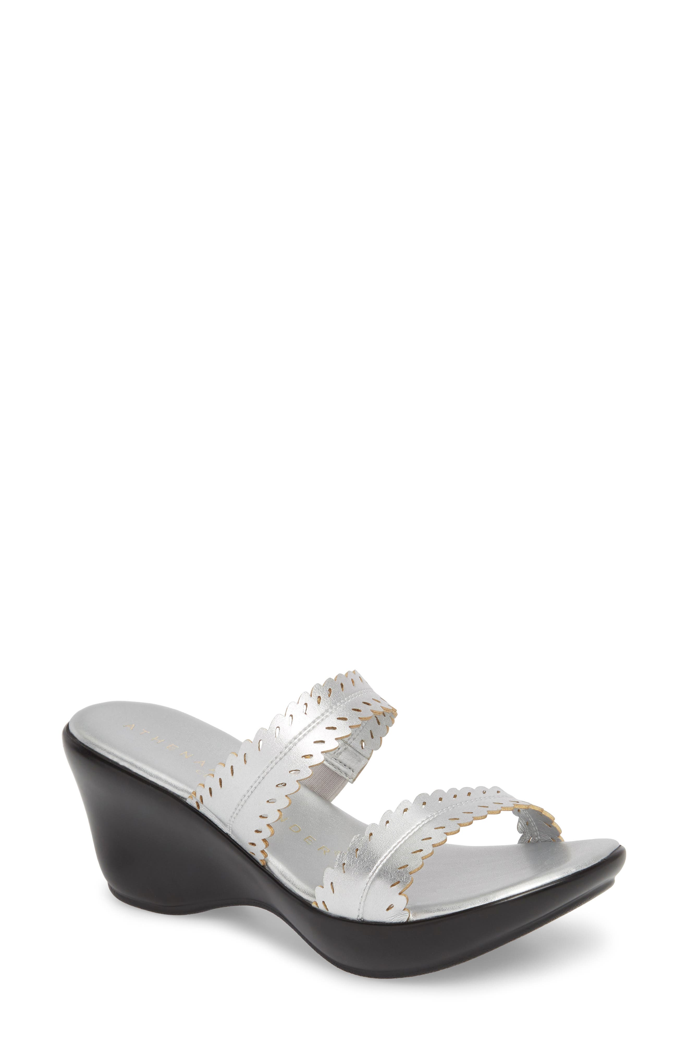 Athena Alexander Pouty Wedge Sandal- Metallic