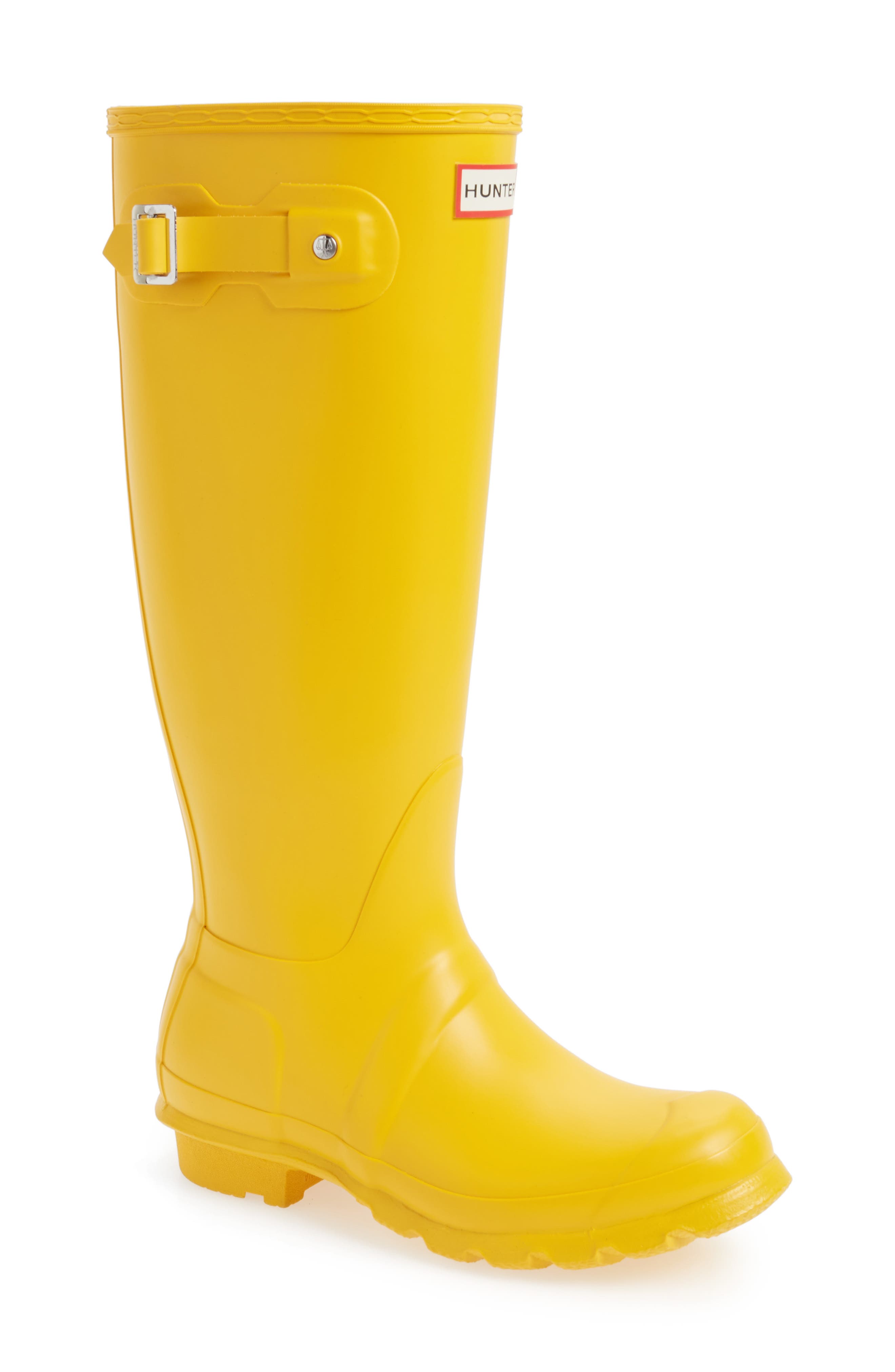 Hunter Original Tall Waterproof Rain Boot, Yellow