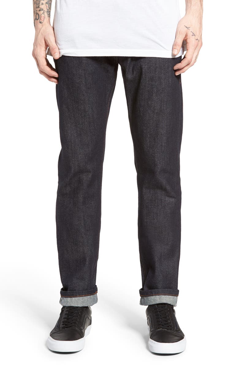 The Unbranded Brand UB201 Tapered Fit Raw Selvedge Jeans | Nordstrom
