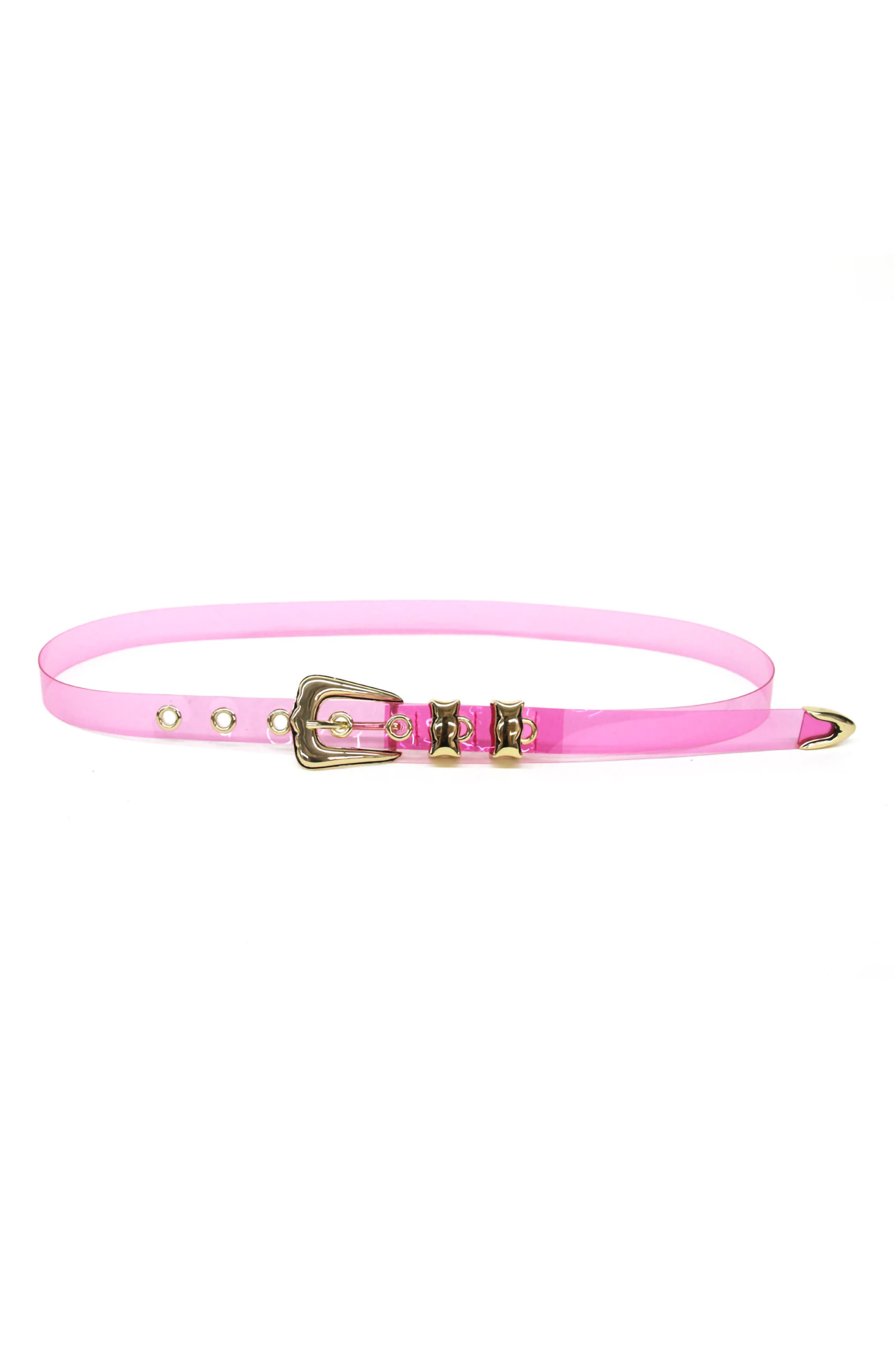 B-Low The Belt Lennie Transparent Belt, Petal/ Gold