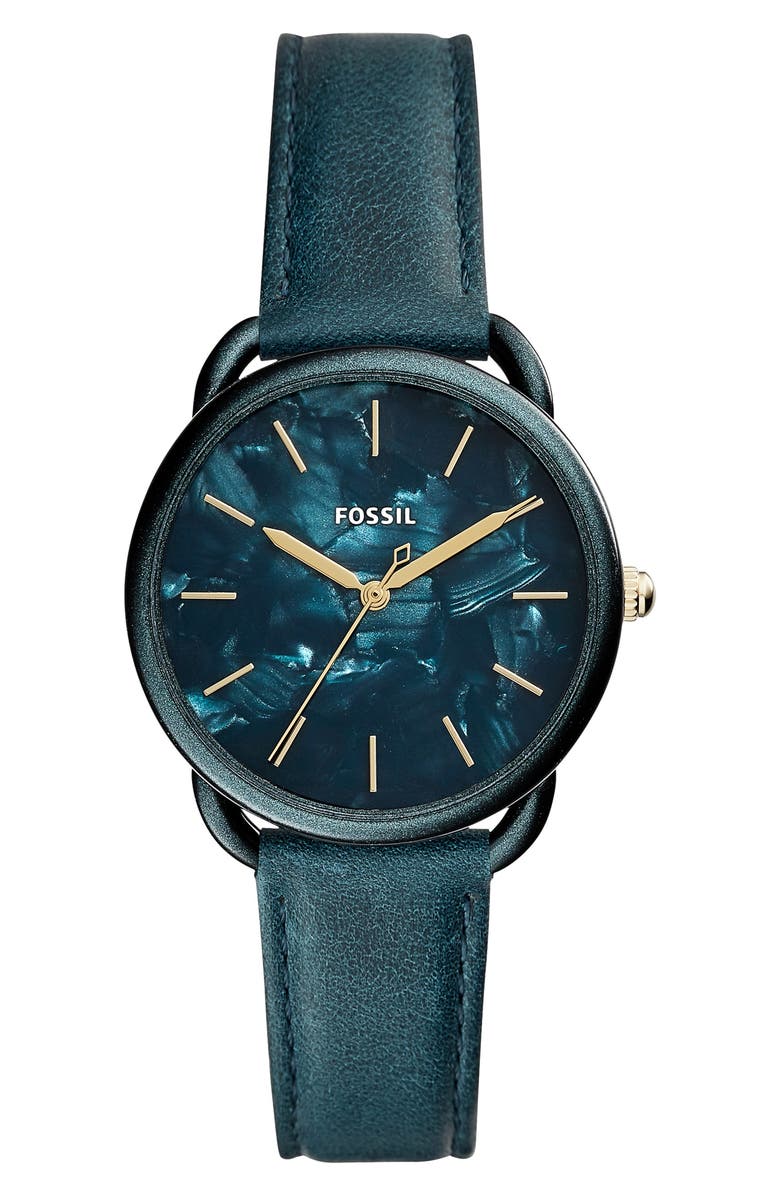 Fossil TAILOR LEATHER STRAP WATCH, 35MM
