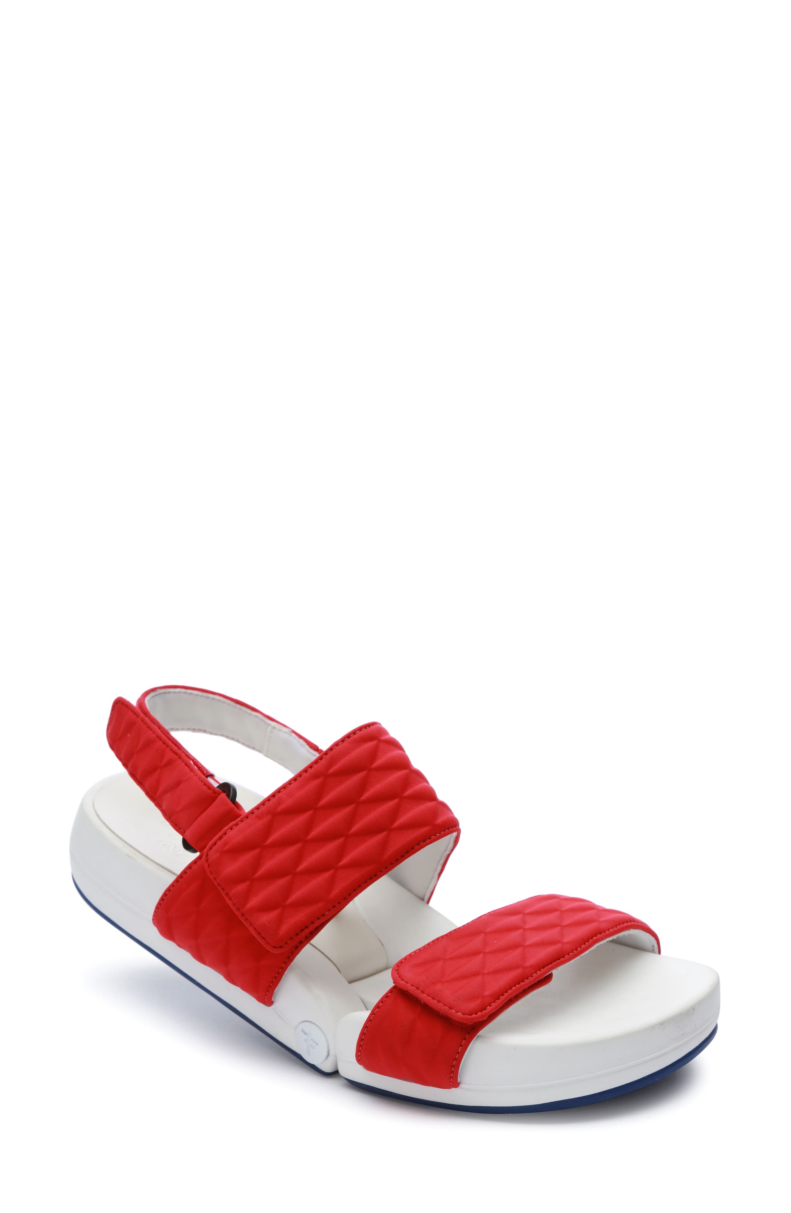 Figs By Figueroa Figulous Diamond Embossed Sandal Red