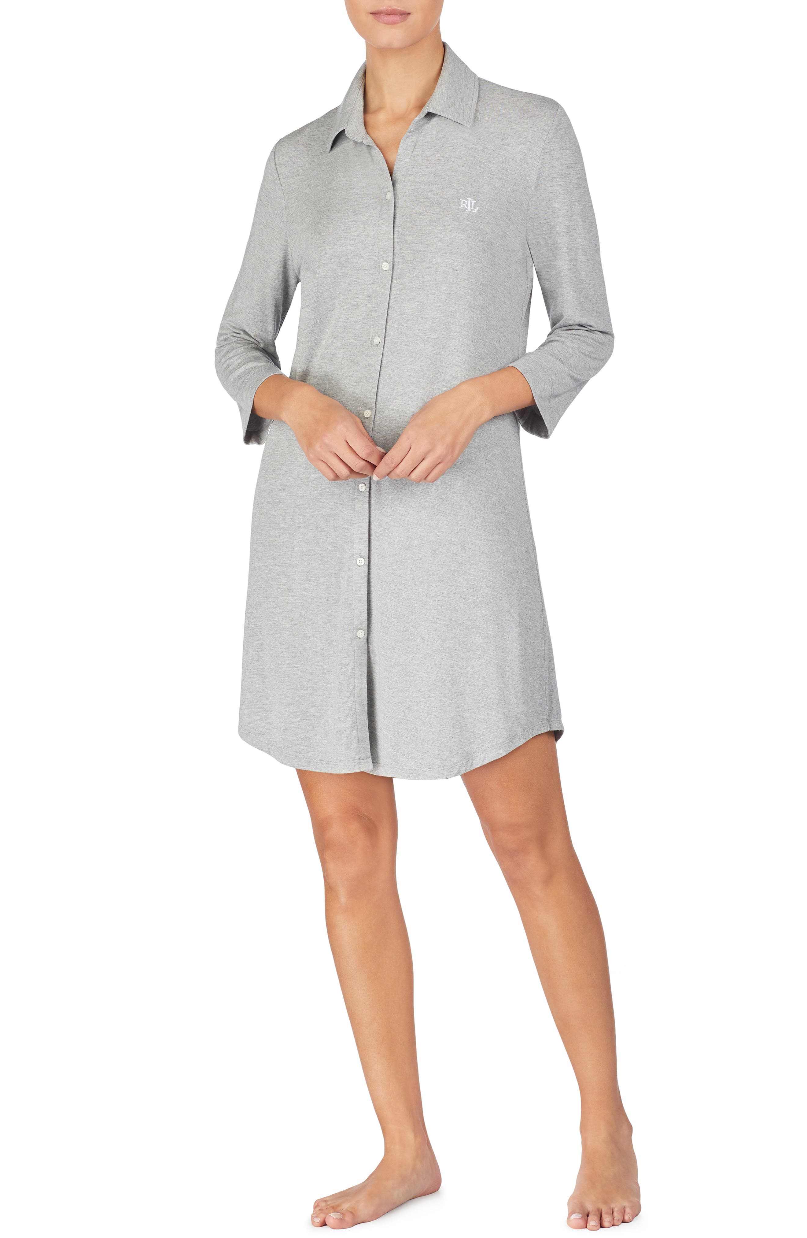 Lauren Ralph Lauren Sleep Shirt, Grey