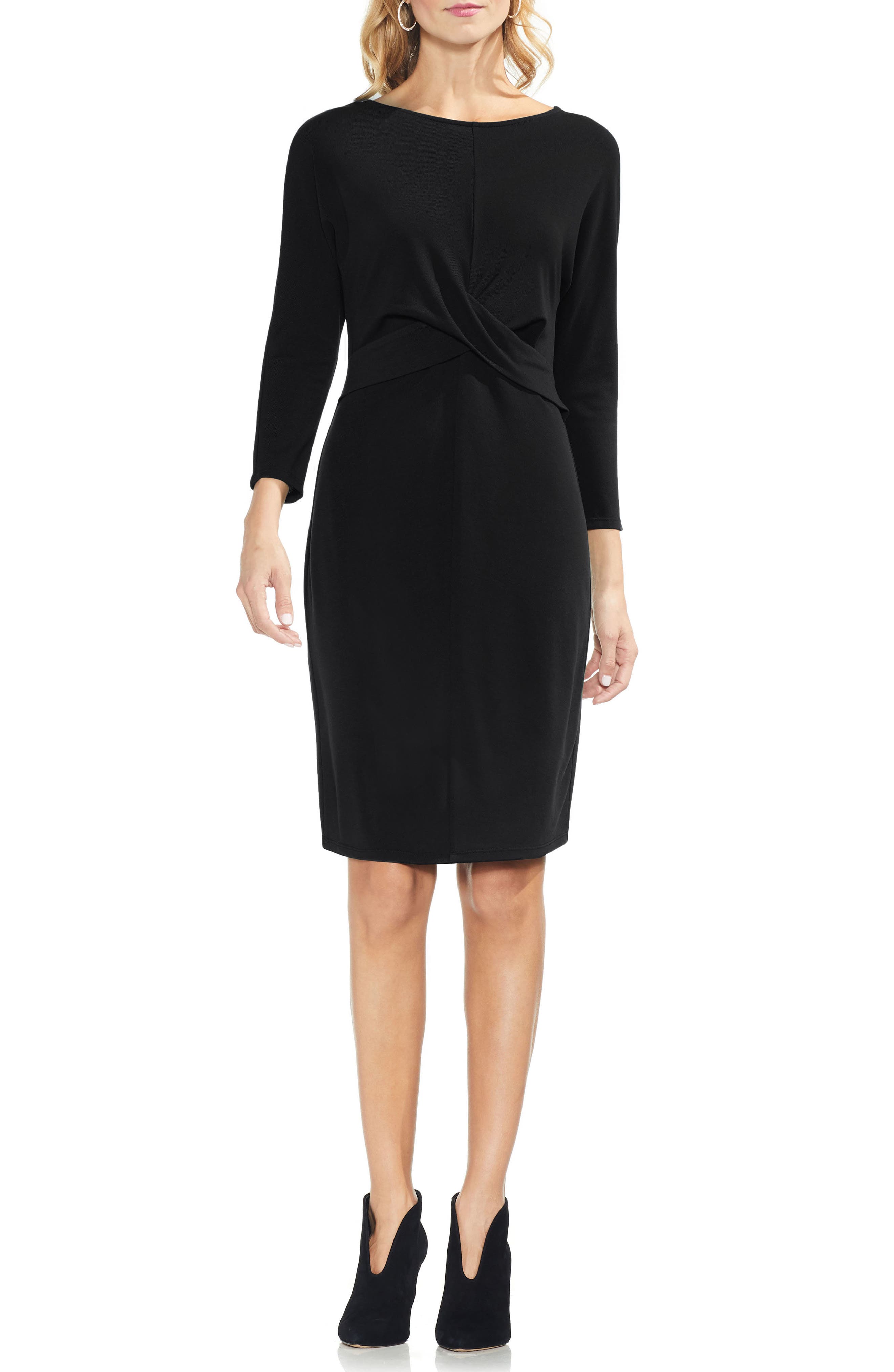 Vince Camuto Cross Front Body-Con Dress, Black