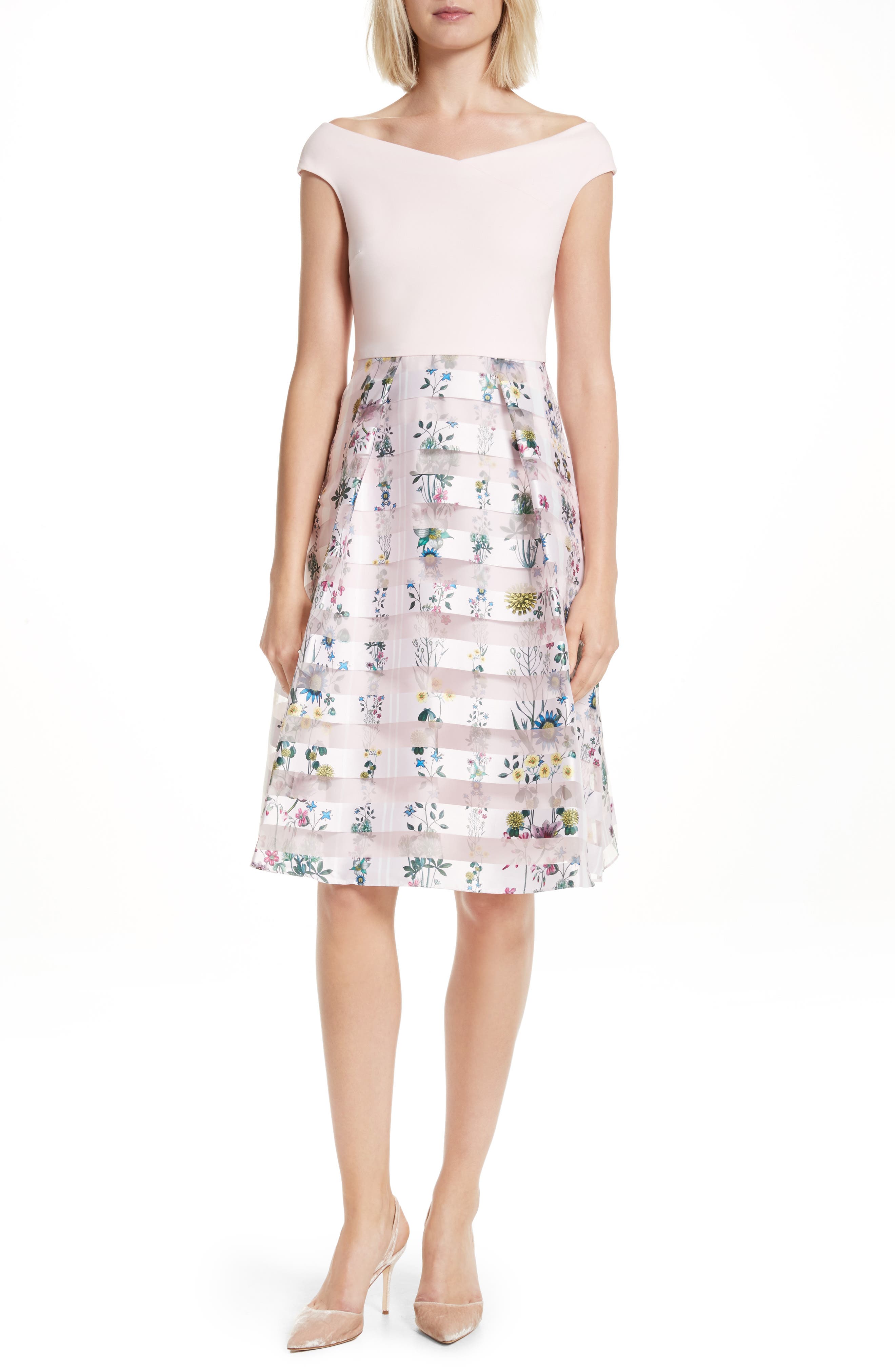 Ted Baker London Lulou Unity Floral Off the Shoulder Dress Nordstrom