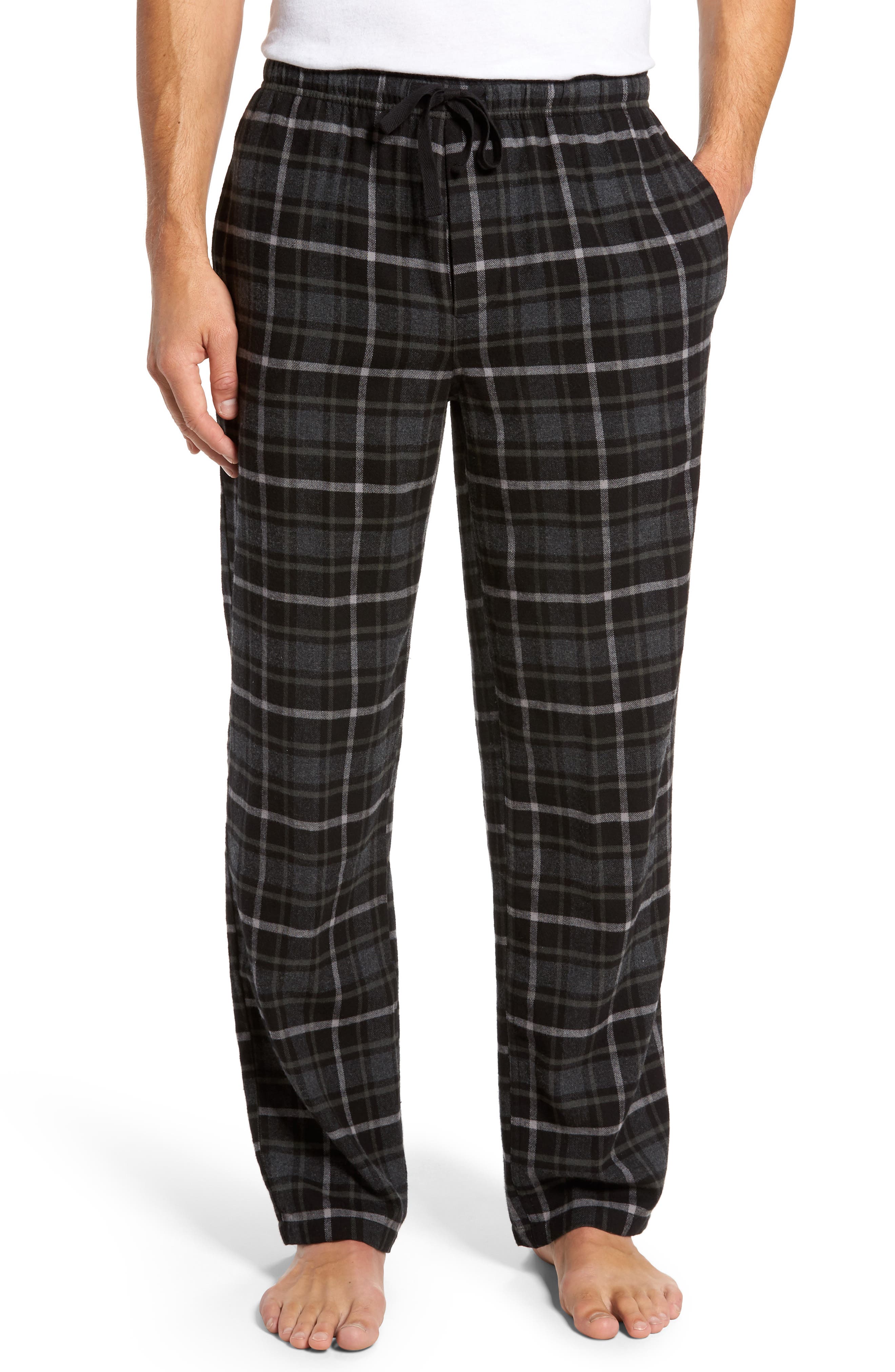 Nordstrom Shop Flannel Pajama Pants, Grey