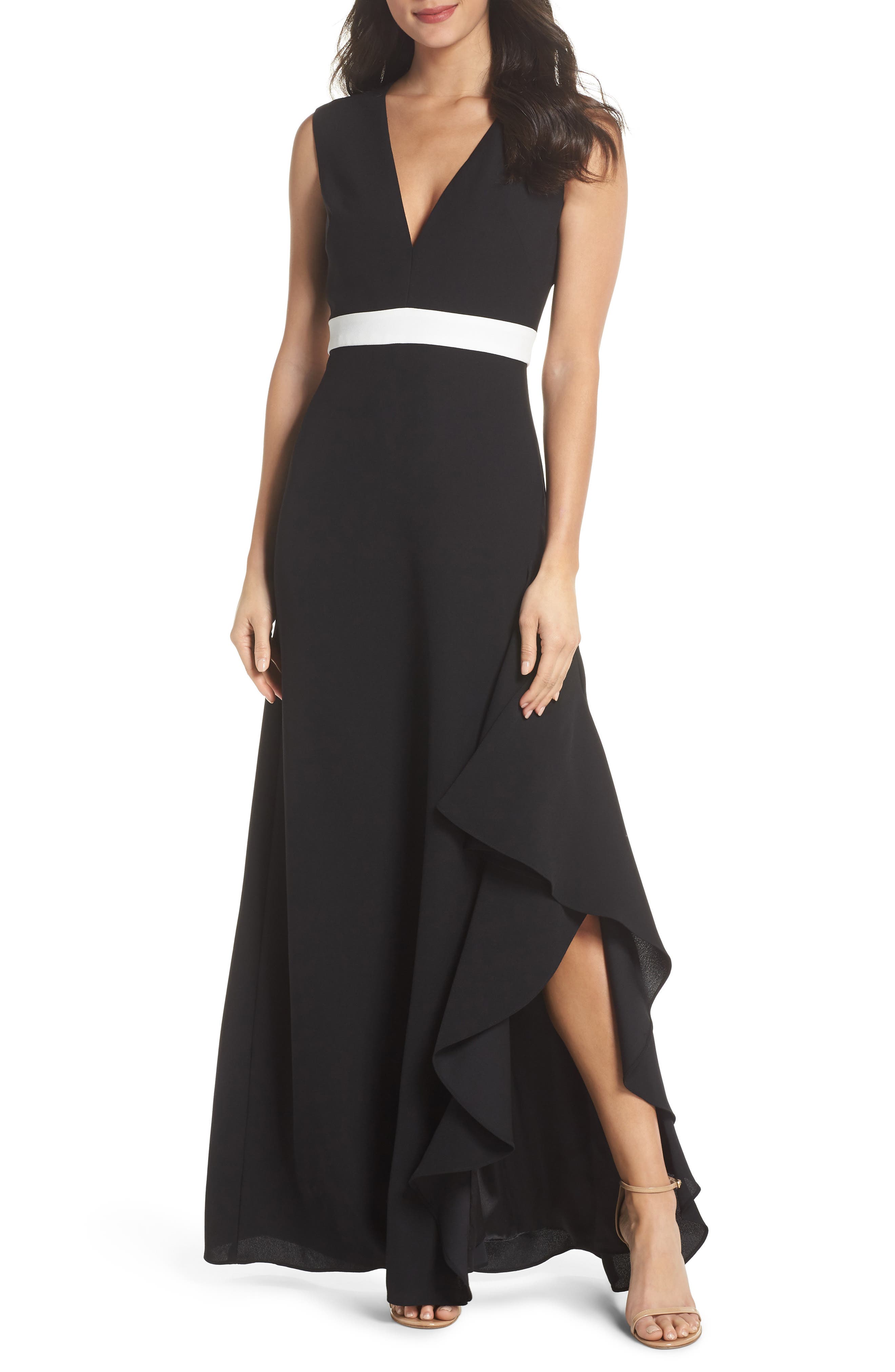 Ml Monique Lhullier Sleeveless Crepe Gown