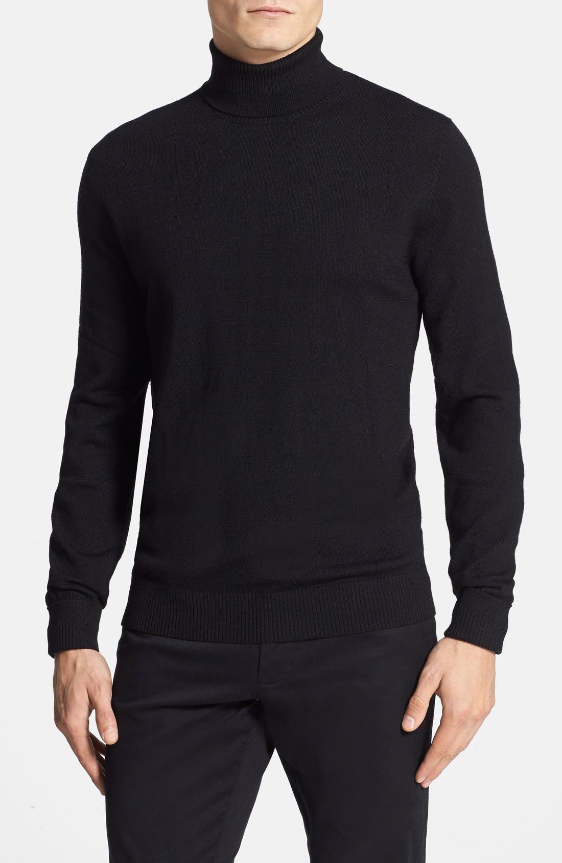 Vince Camuto Merino Wool Turtleneck, Black
