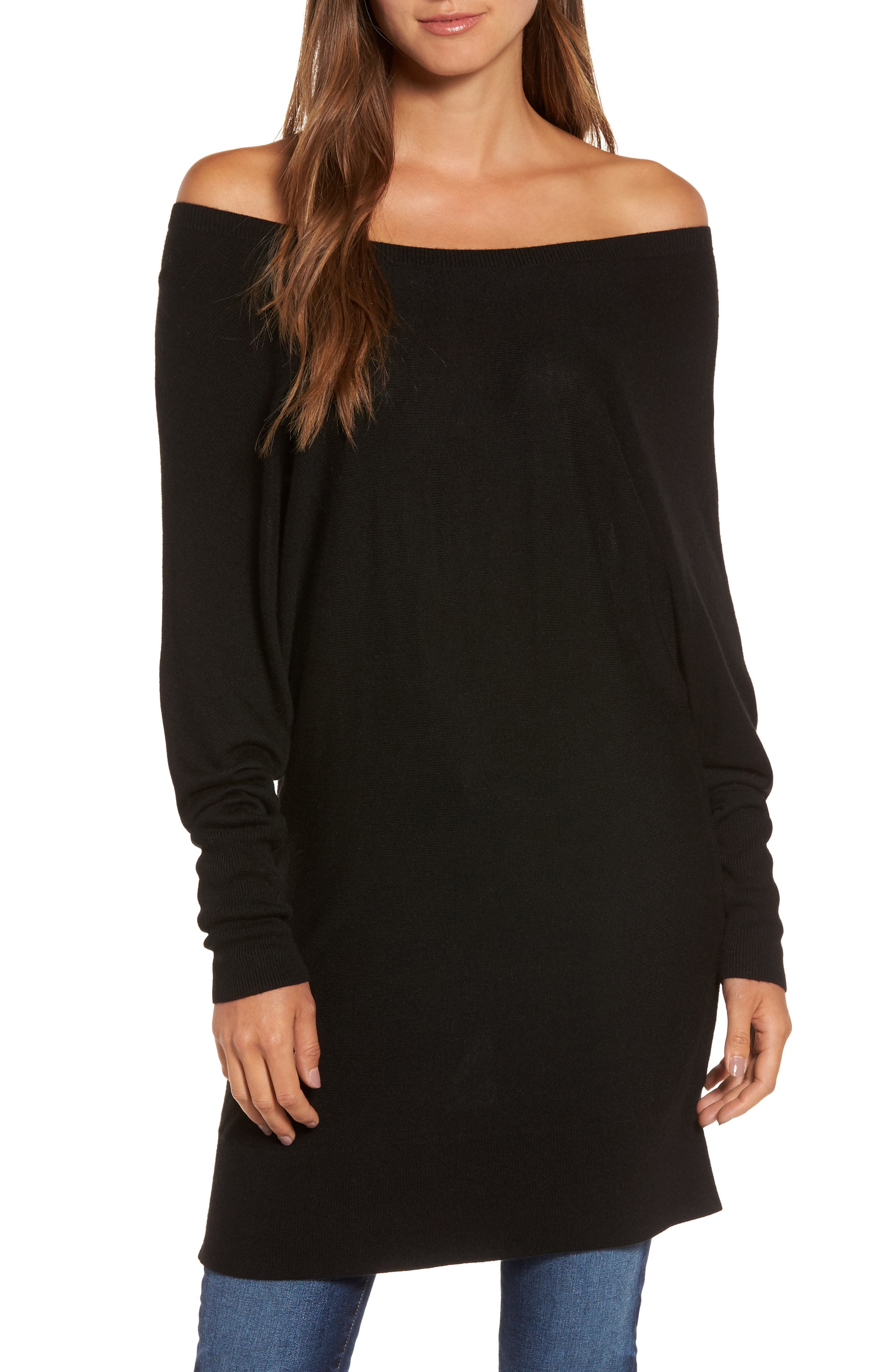 Trouvé Off the Shoulder Sweater Tunic Nordstrom
