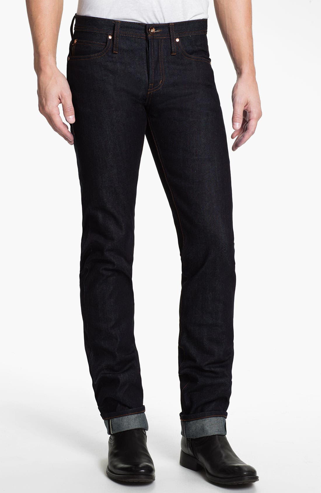 Men's The Unbranded Brand Ub101 Skinny Fit Raw Selvedge Jeans Men's The Unbranded Brand Ub101 Skinny Fit Raw Selvedge Jeans