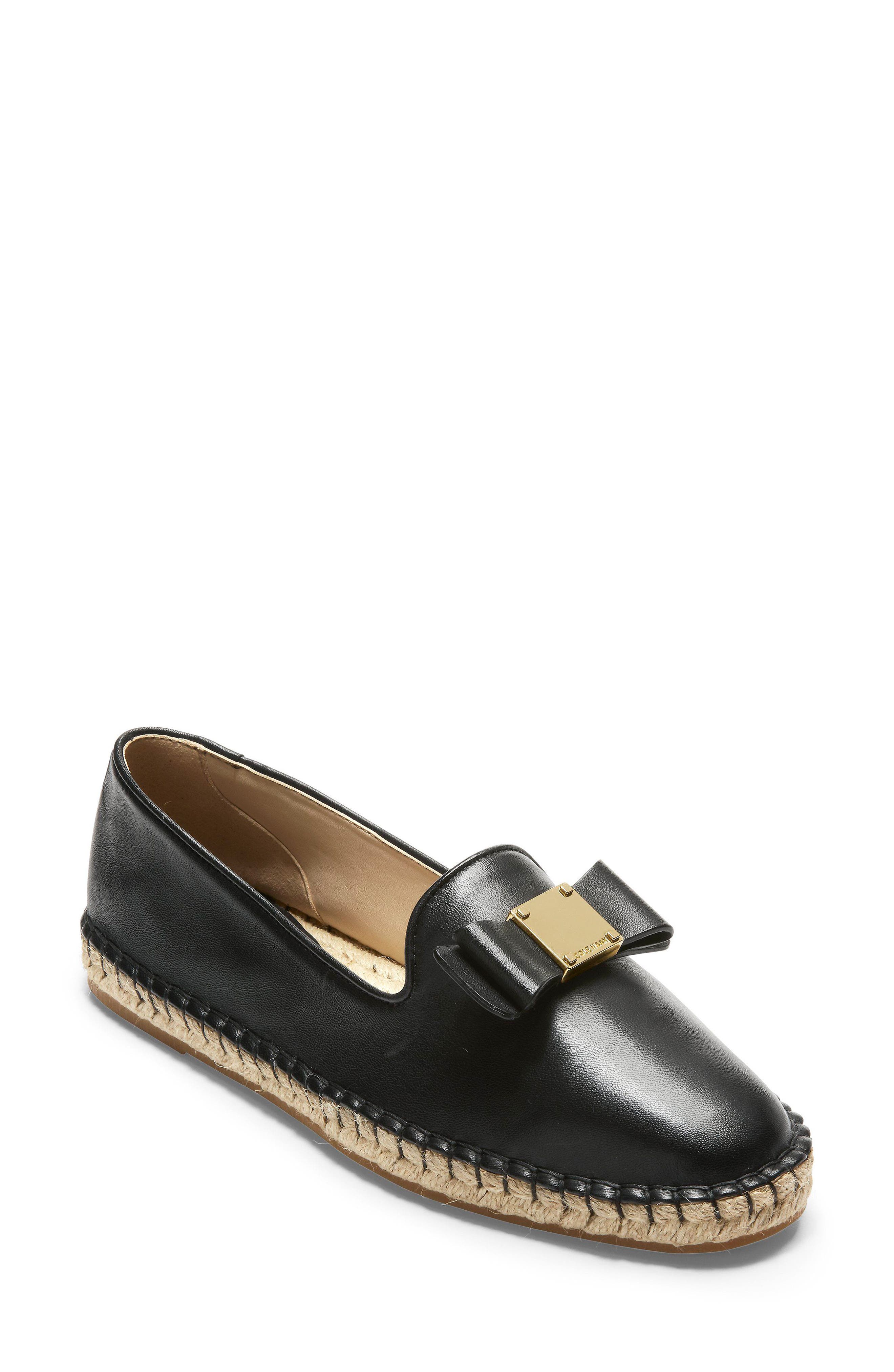 Cole Haan Tali Bow Espadrille Flat, Black