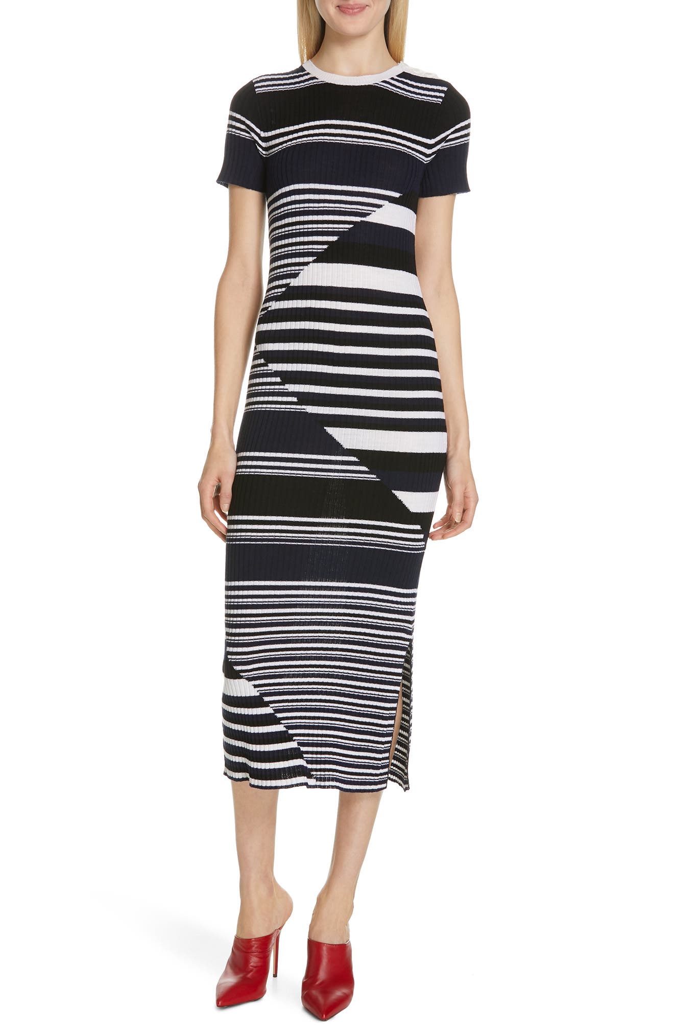 Equipment Dewey Wool Sweater Dress, Blue