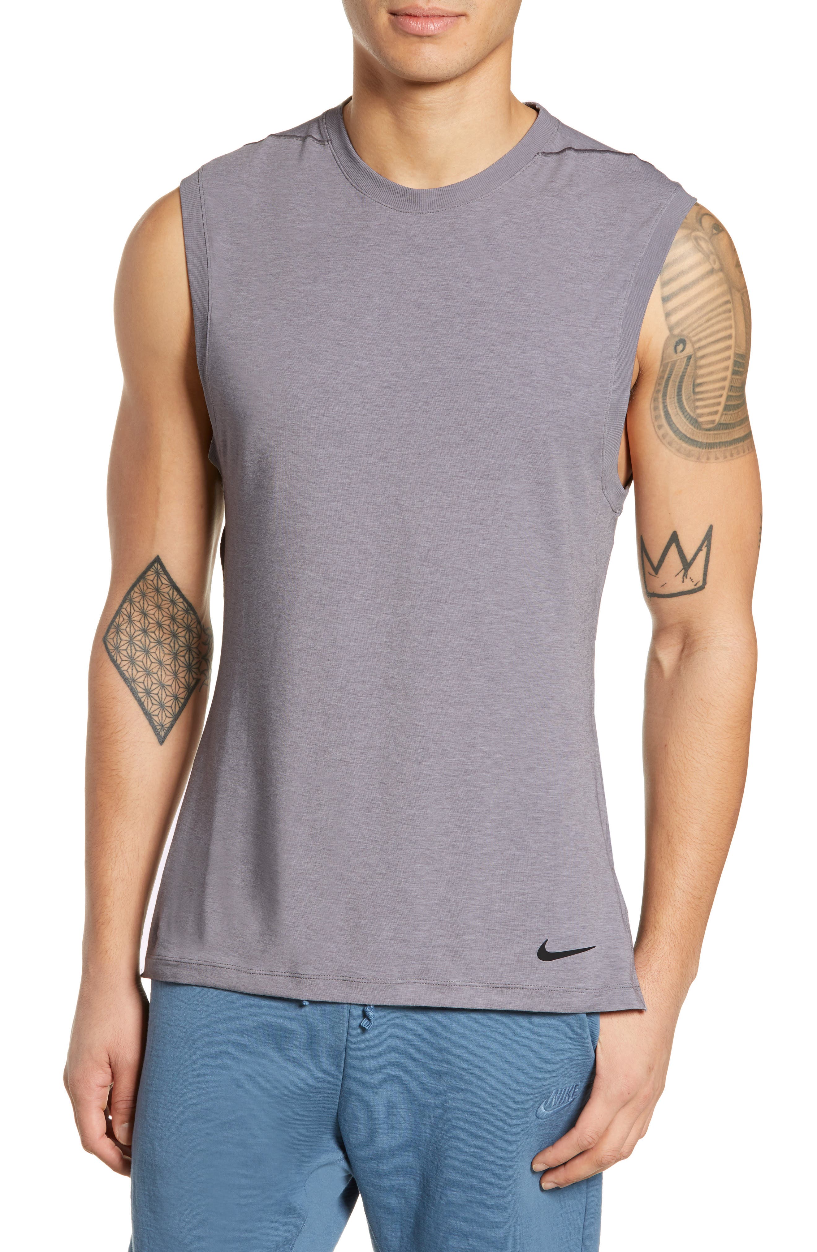 Nike Dry Transcent Sleeveless T-Shirt Grey