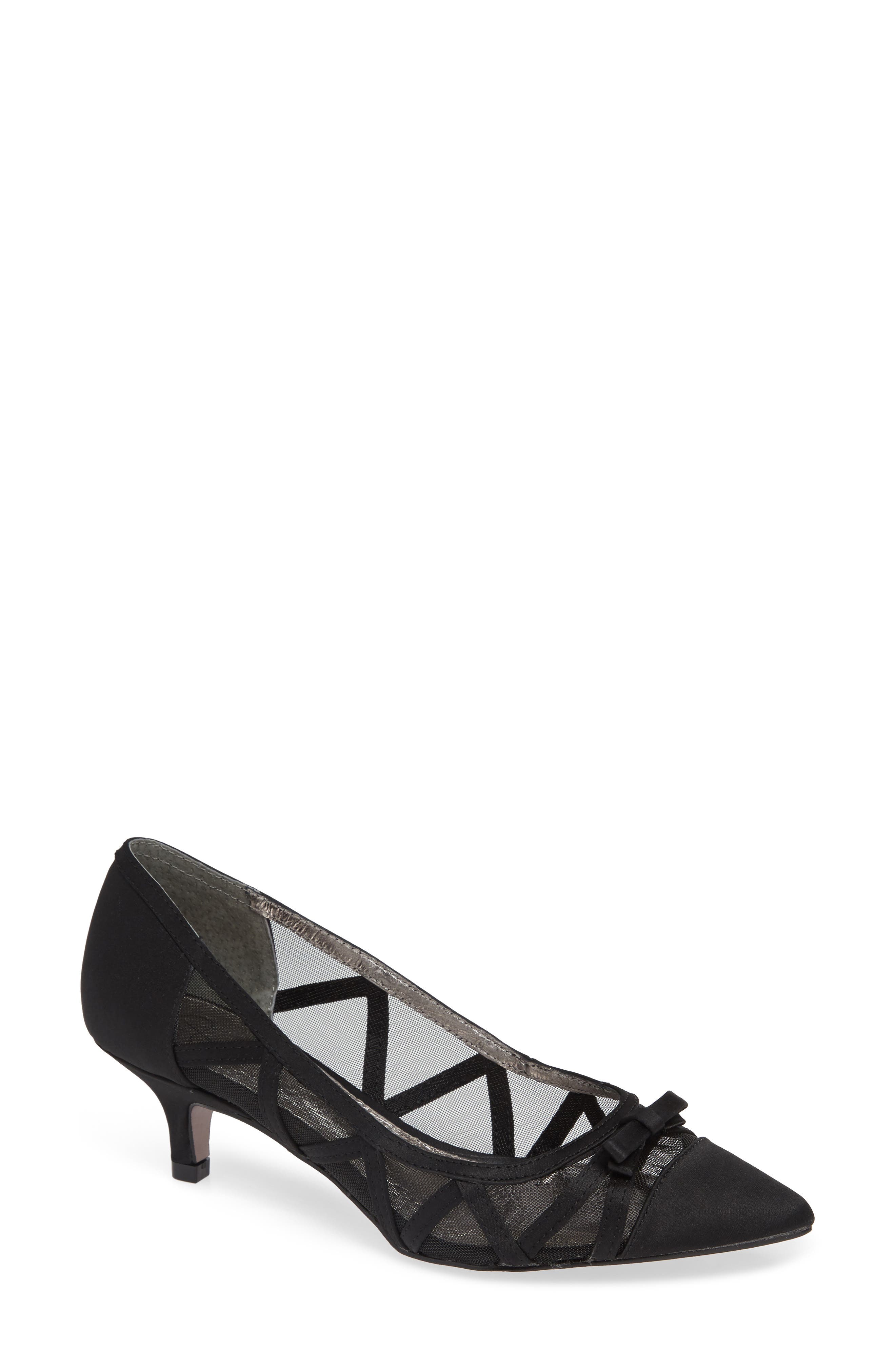 Adrianna Papell Lana Cap-Toe Pump- Black