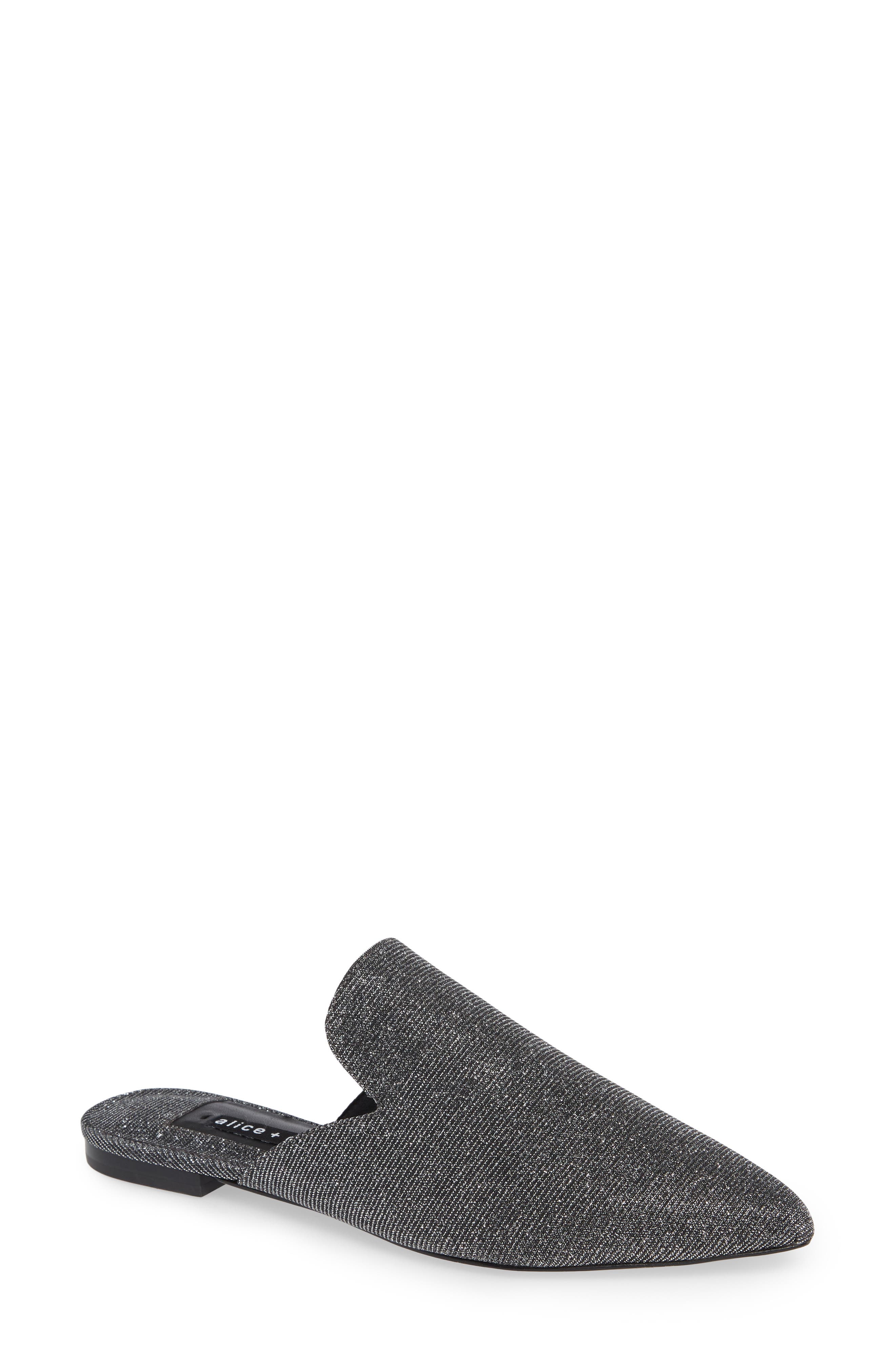 Alice + Olivia Madalyn Loafer Mule, Grey