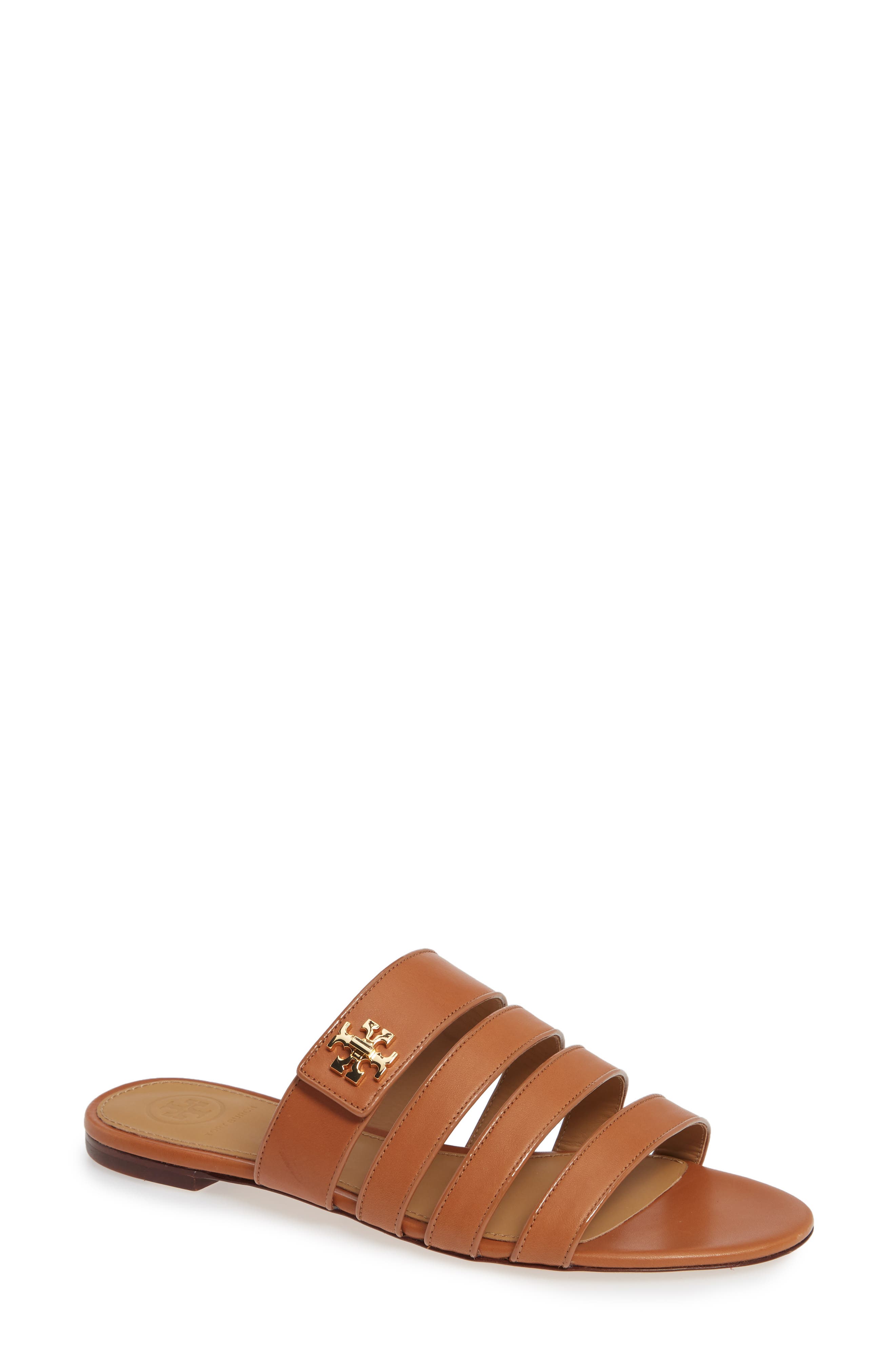Tory Burch Kira Strappy Slide Sandal- Brown