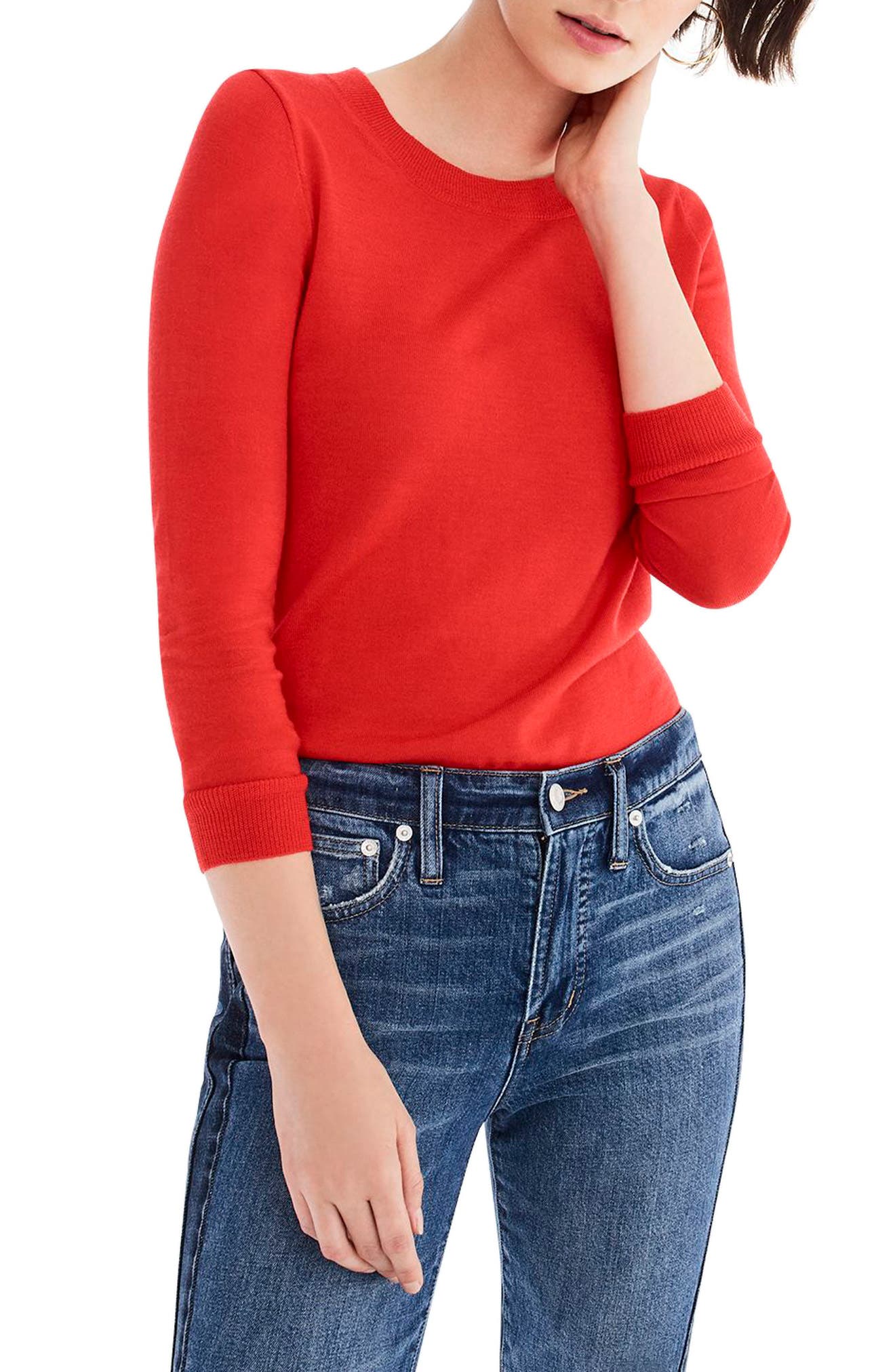 J.crew Tippi Merino Wool Sweater, Red