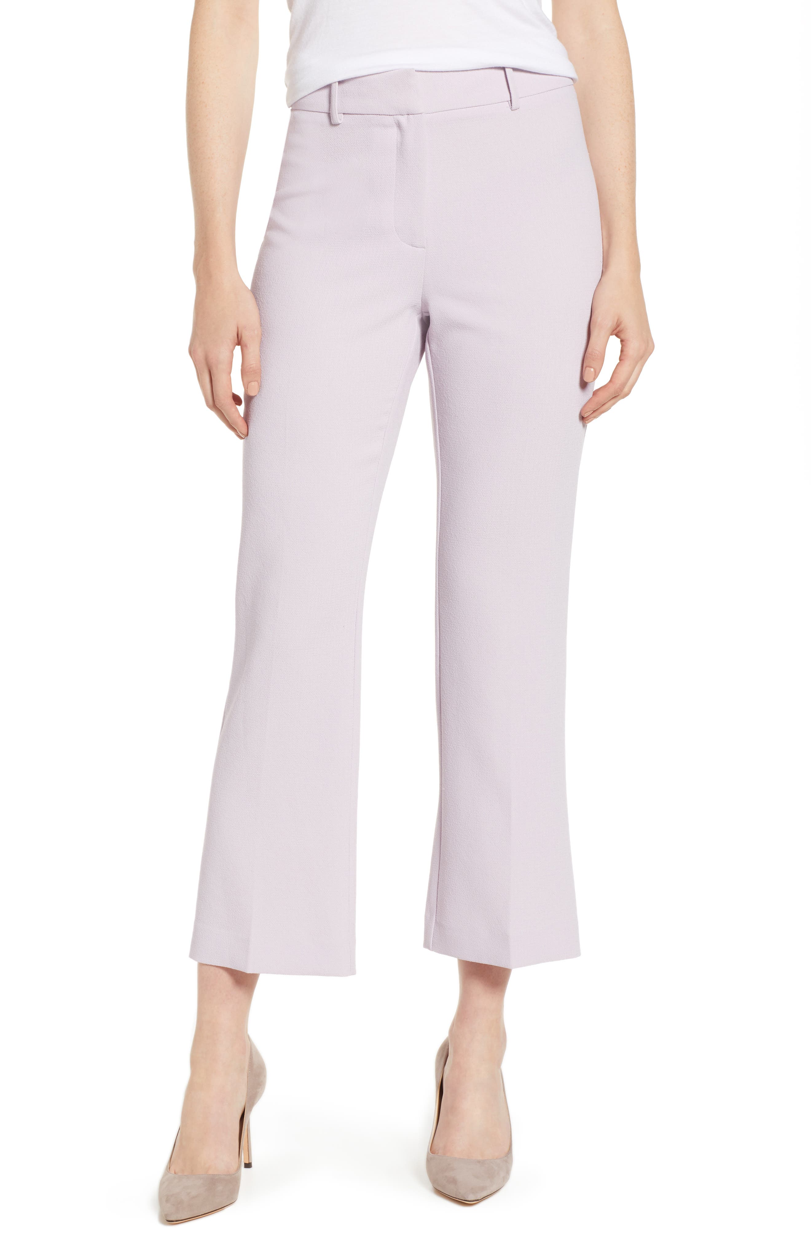 1.state Crepe Kick Flare Ankle Pants, Pink