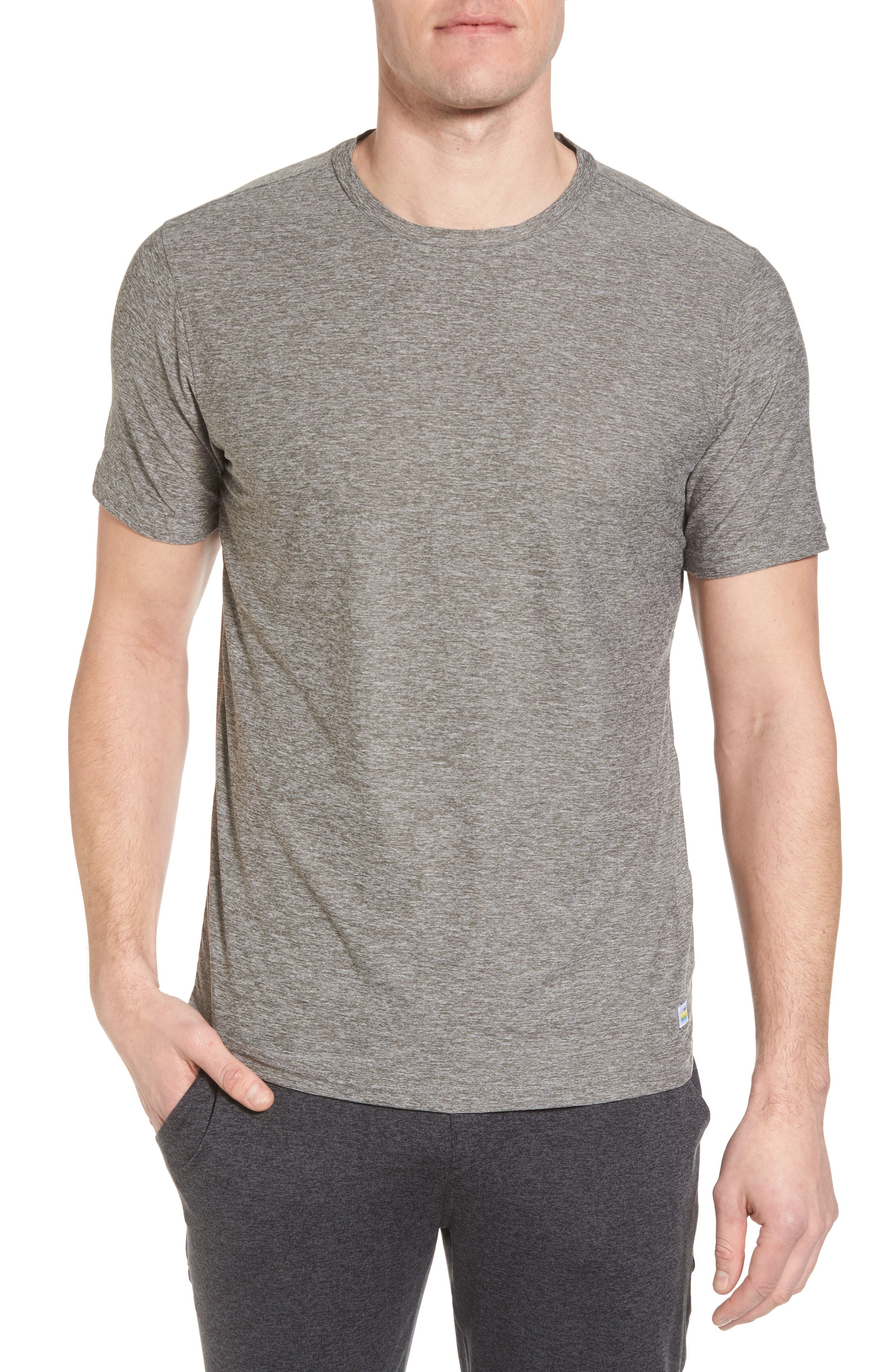 Vuori Strato Slim Fit Crewneck T-Shirt, Grey