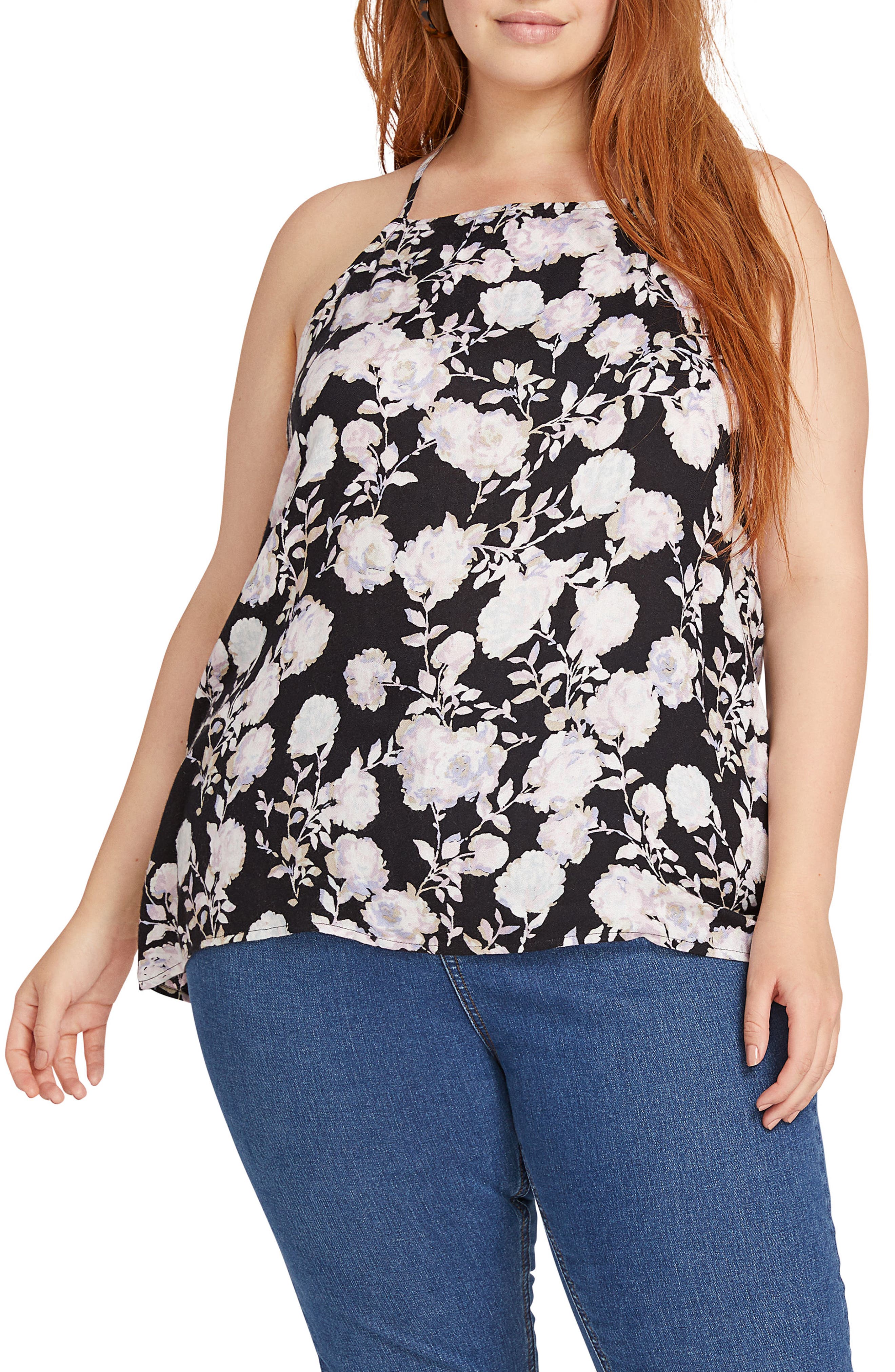 Plus Size Volcom Vol Dot Com Camisole, Black