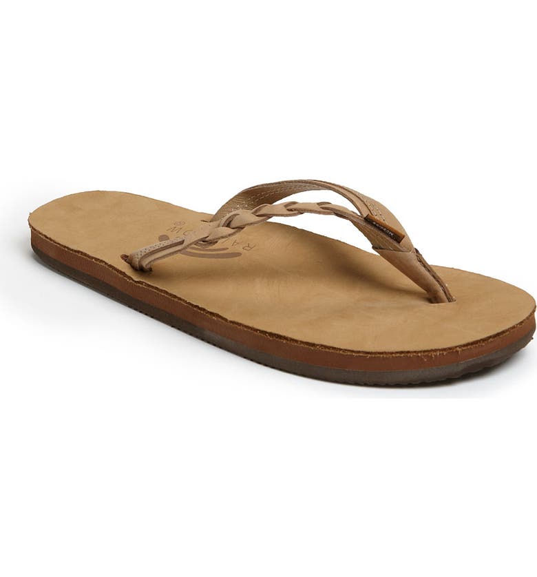 rainbow flirty braided flip flops