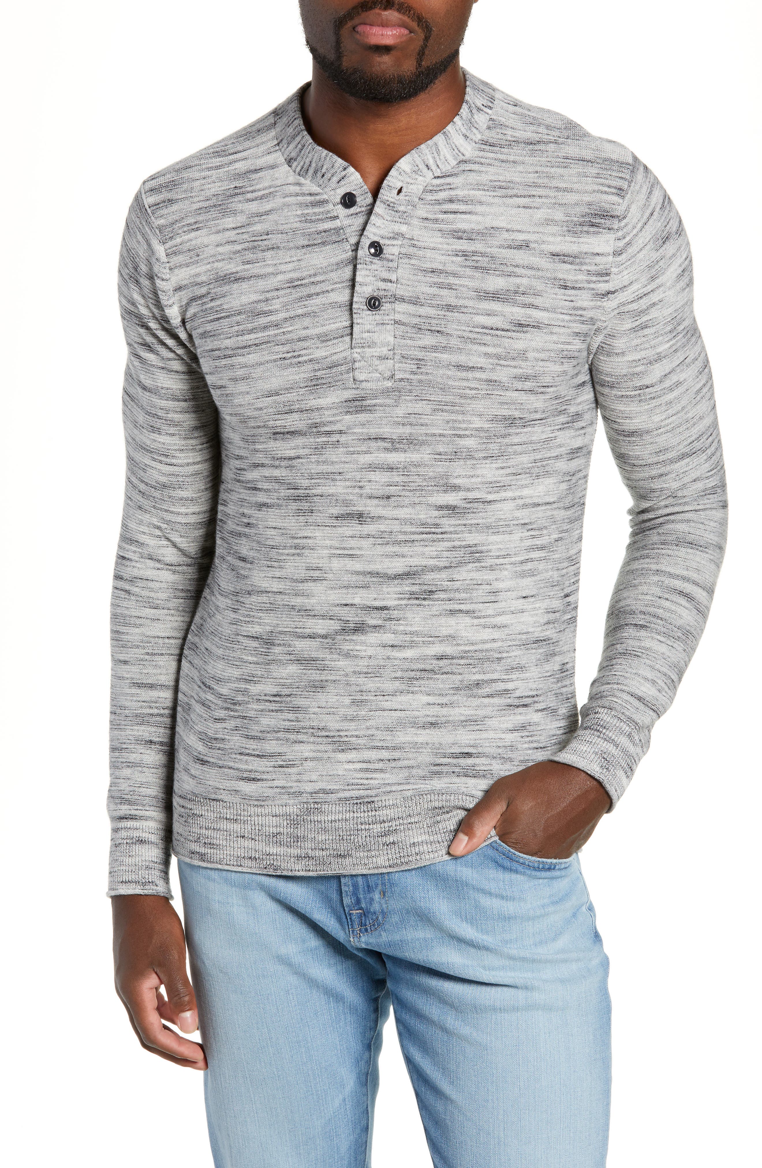 Bonobos Merino Wool Knit Henley, Grey