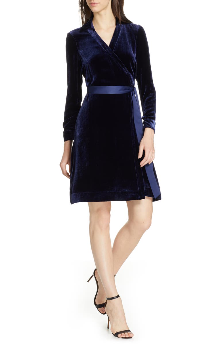 DVF Velvet Wrap Dress Nordstrom dvf-velvet-wrap-dress-nordstrom