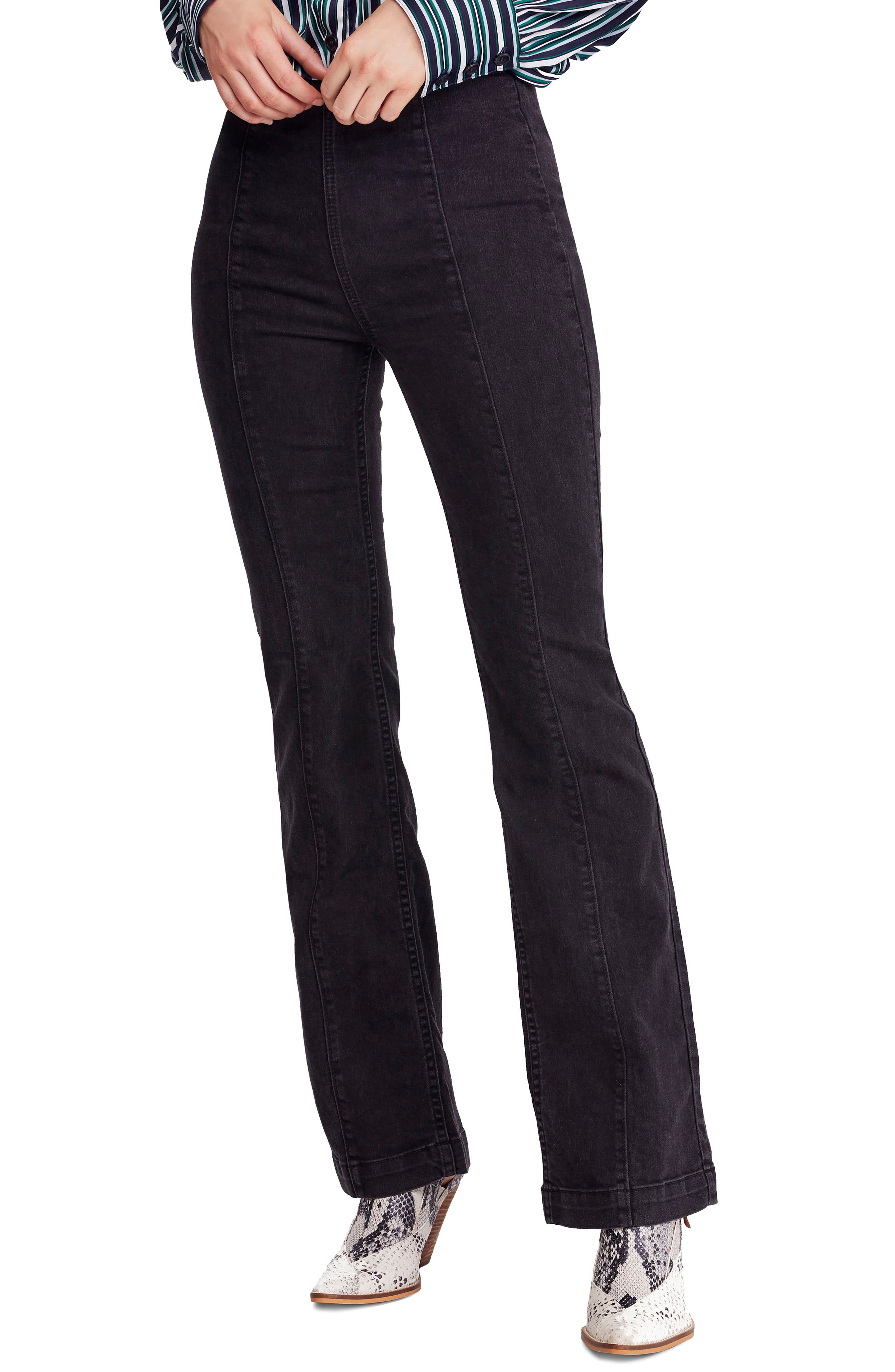 Free People Slim Pull-On Flare Pants